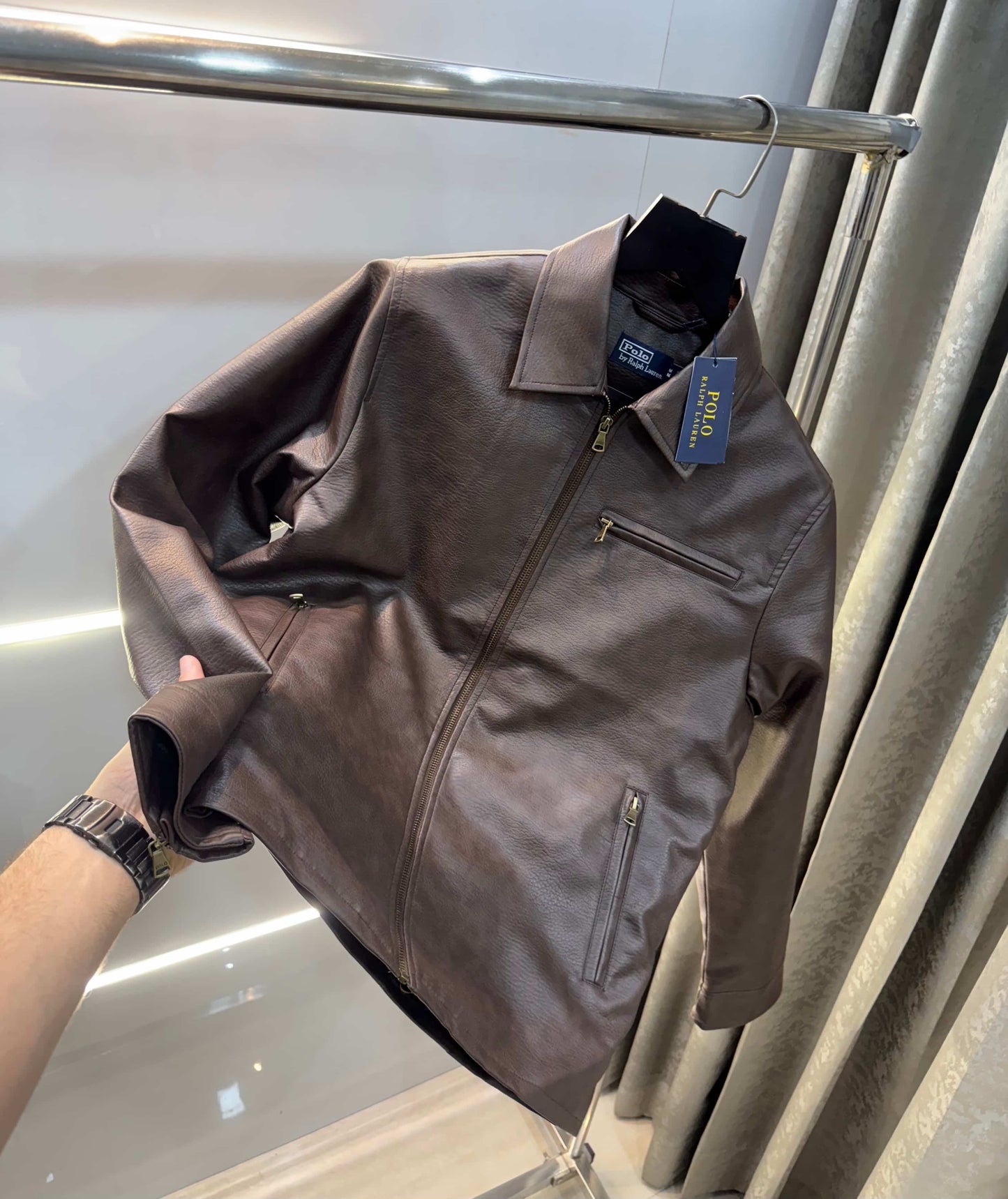 Ralph Lauren Brown Lu...Xury Leather Jacket