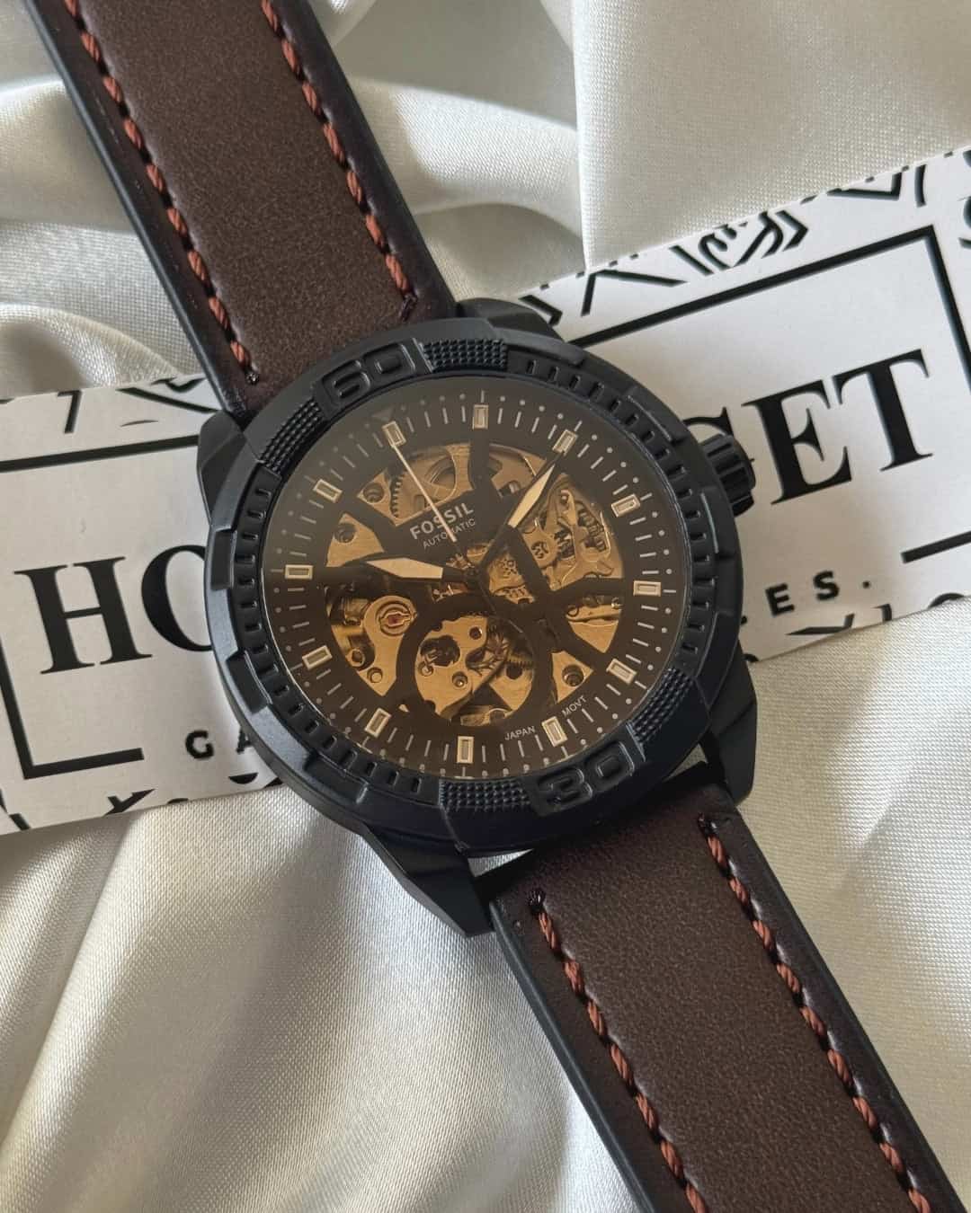 FOSSIL LEATHER BELT AUTO