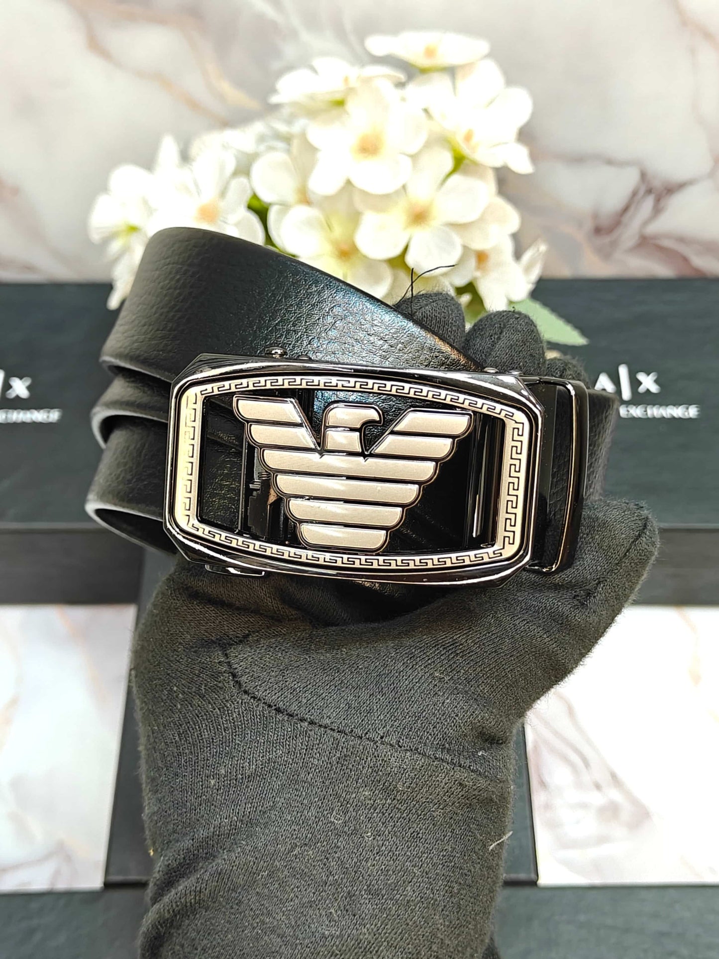 AX @RMAnI EXCHANGE PREMIUM QUALITY AUTO LOCK BELT WITH OG BOX AX-114