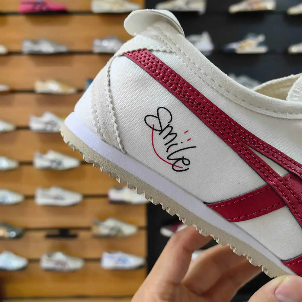 Onitsuka Tiger Mexico 66 Slip On White Red (Smile) For Mens