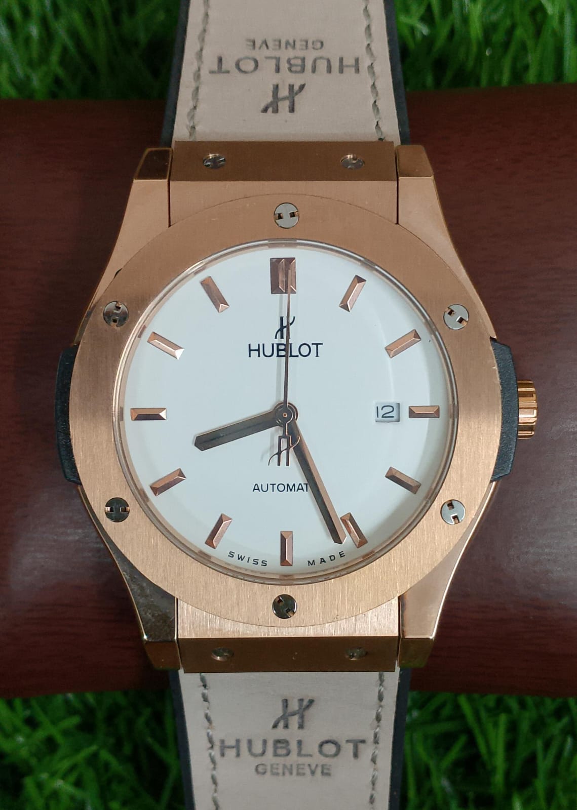 HUBLOT LEATHER BELT AUTO