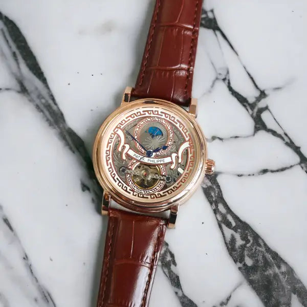 PATEK PHILIPPINE LEATHER BHAI AUTO