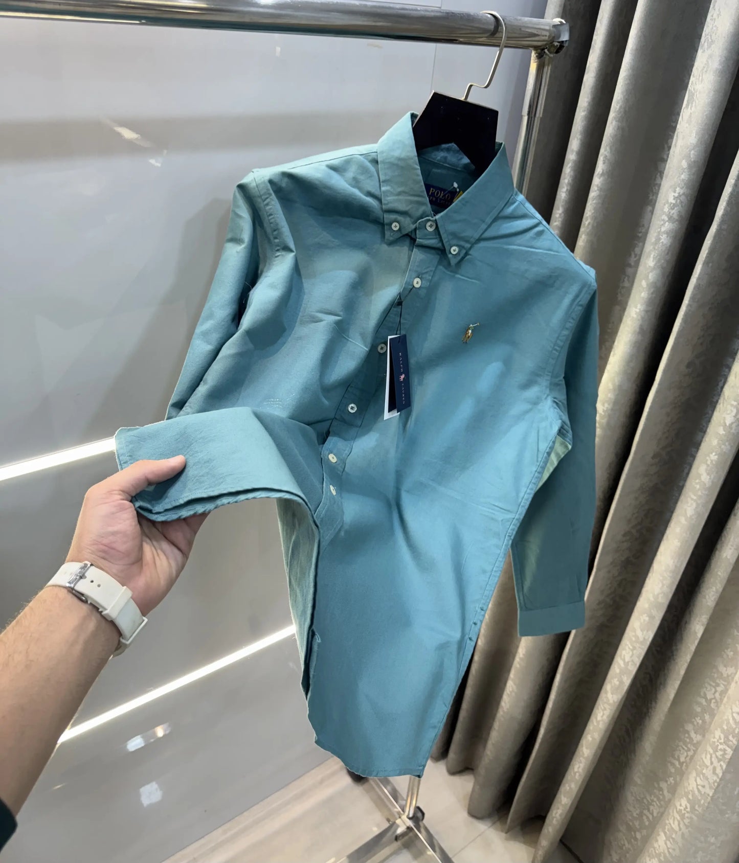 Ralph Lauren English Green Embroidery Logo Classic Shirt