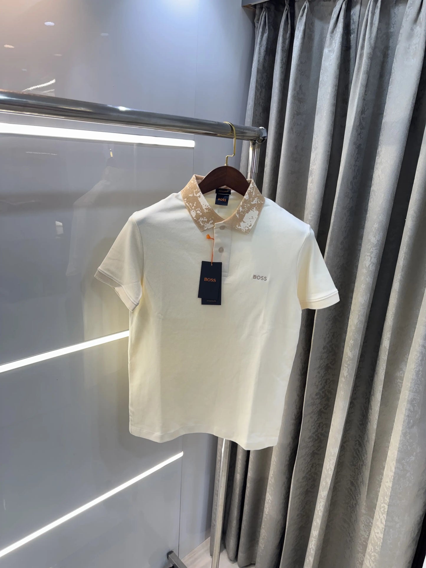 Hugo Boss Cream Premium Polo T-shirt