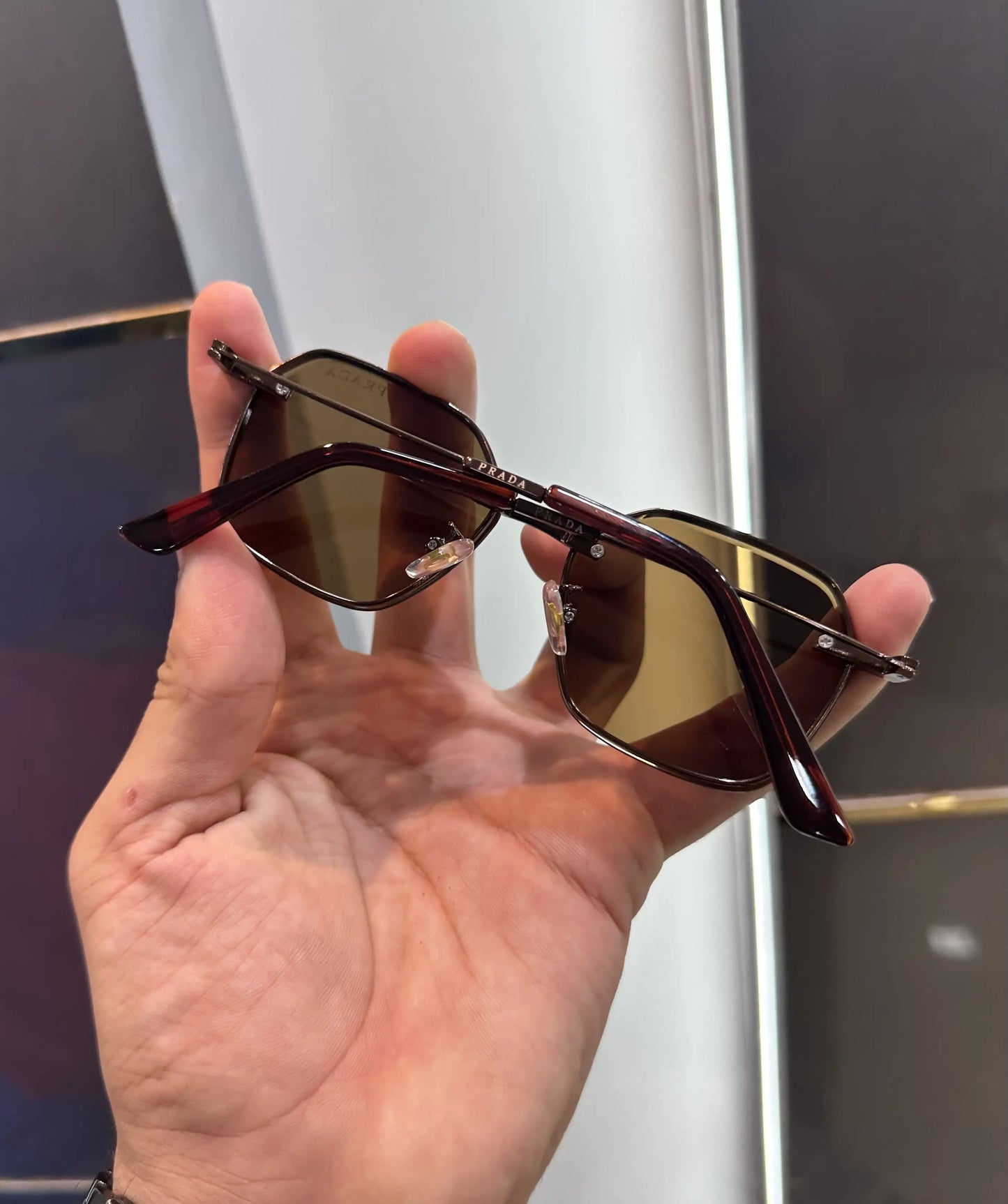 Prada All Brown Metal Premium Shades 7787