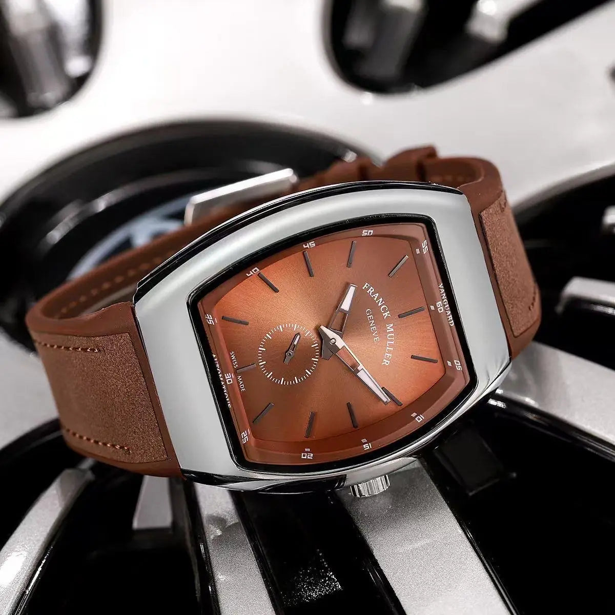 Frank Muller Vanguard Silver Brown Premium Watch