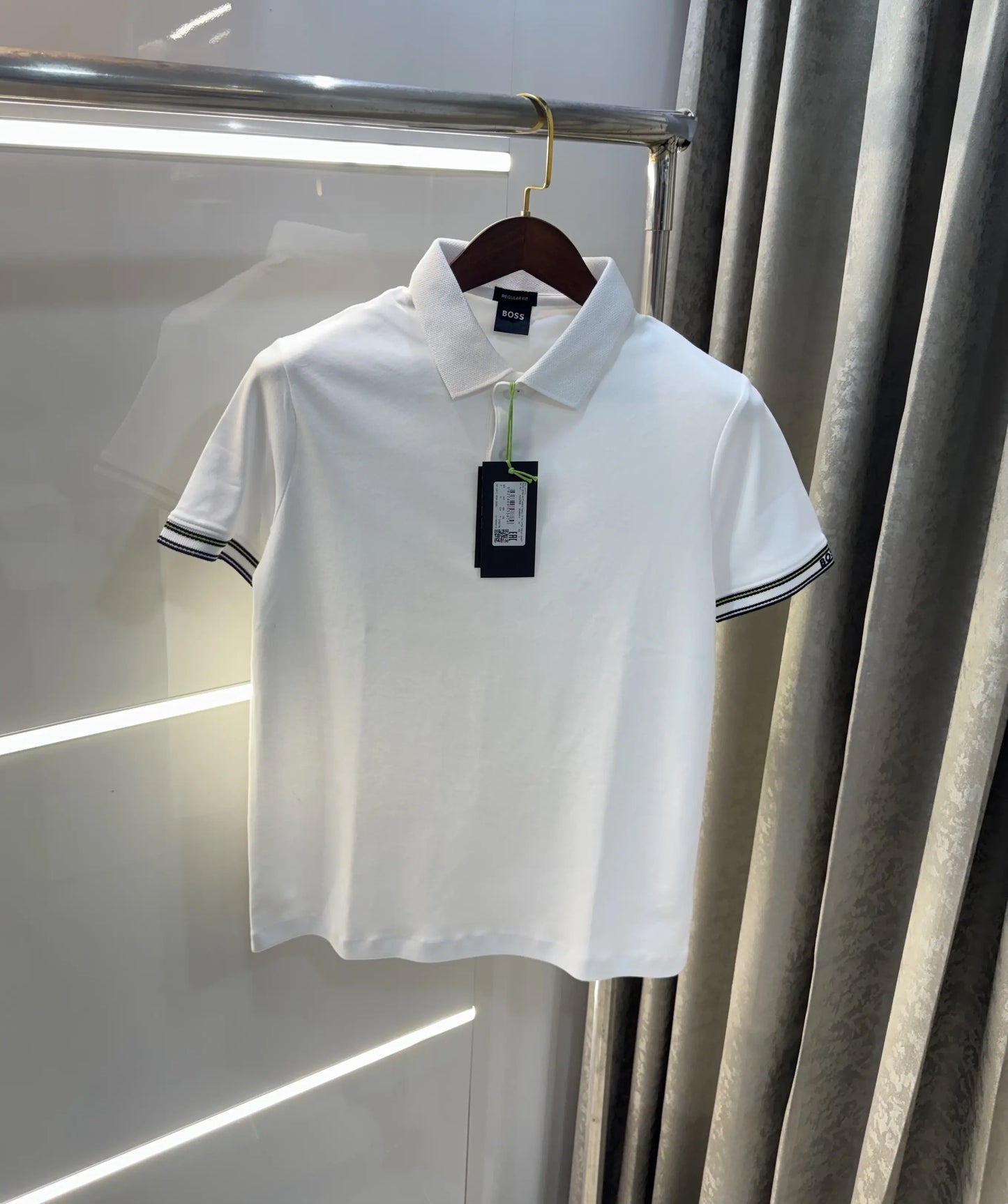 Hugo Boss White Premium Polo T-shirt