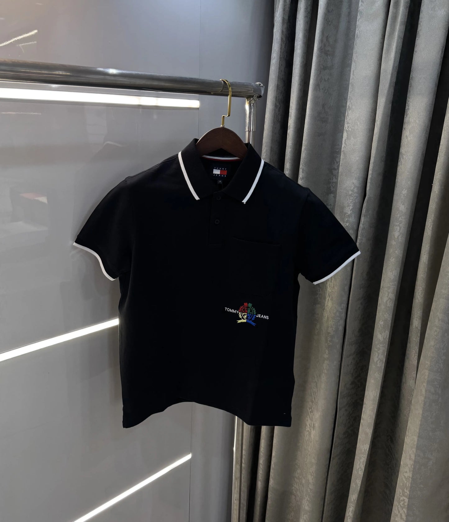 Tommy Hilfiger Black Premium Polo T-shirt