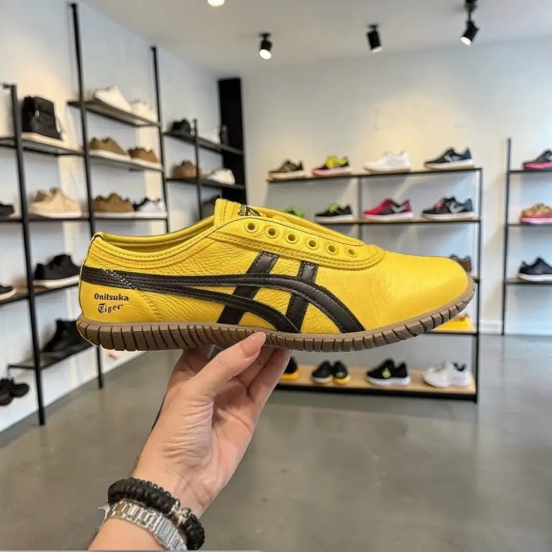 Onitsuka Tiger Tsunahiki Slip-On Sunflower Yellow Black 7A Premium (D-2060)
