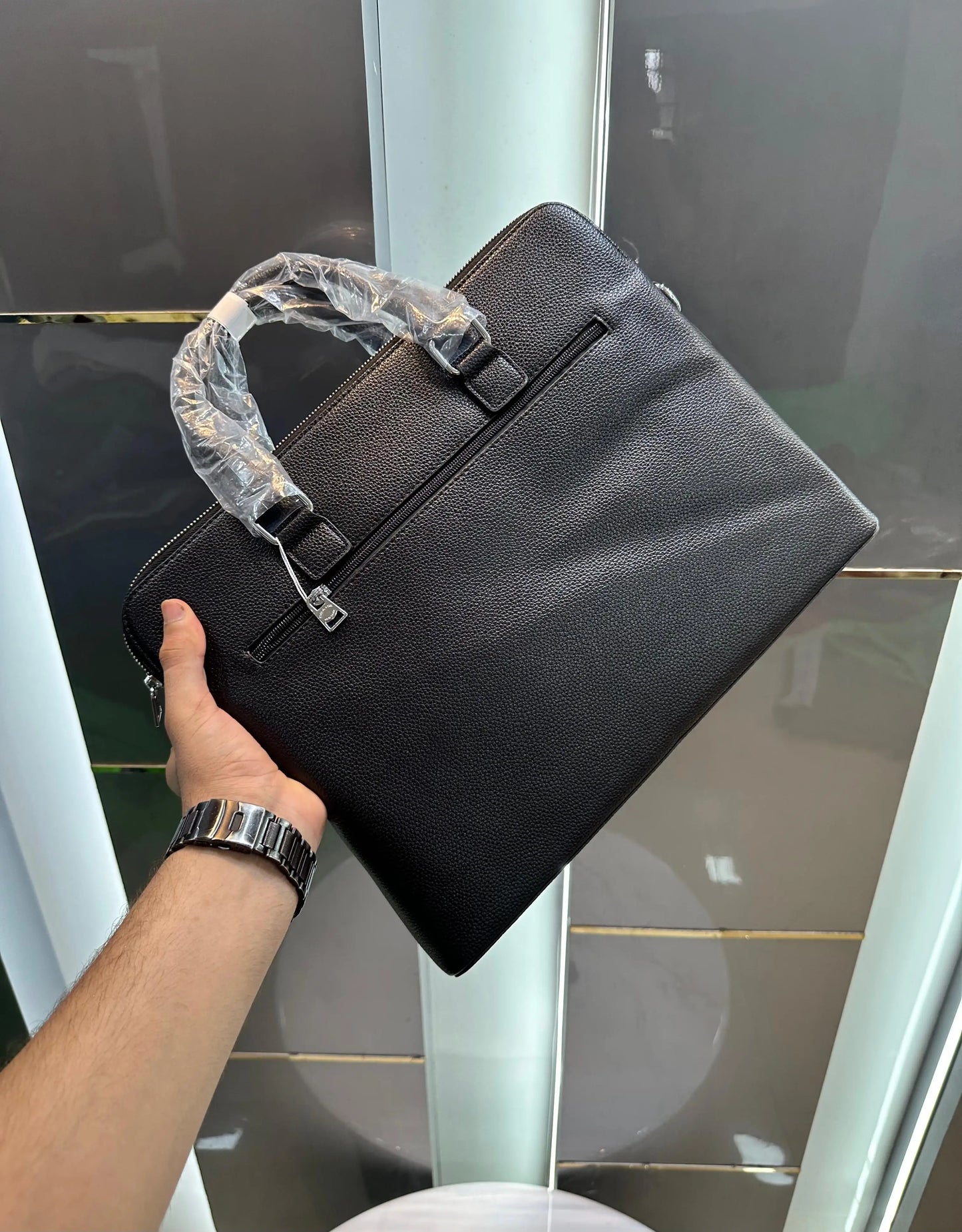 Coac h Black Monogram Luxury Premium Imported Laptop Bag