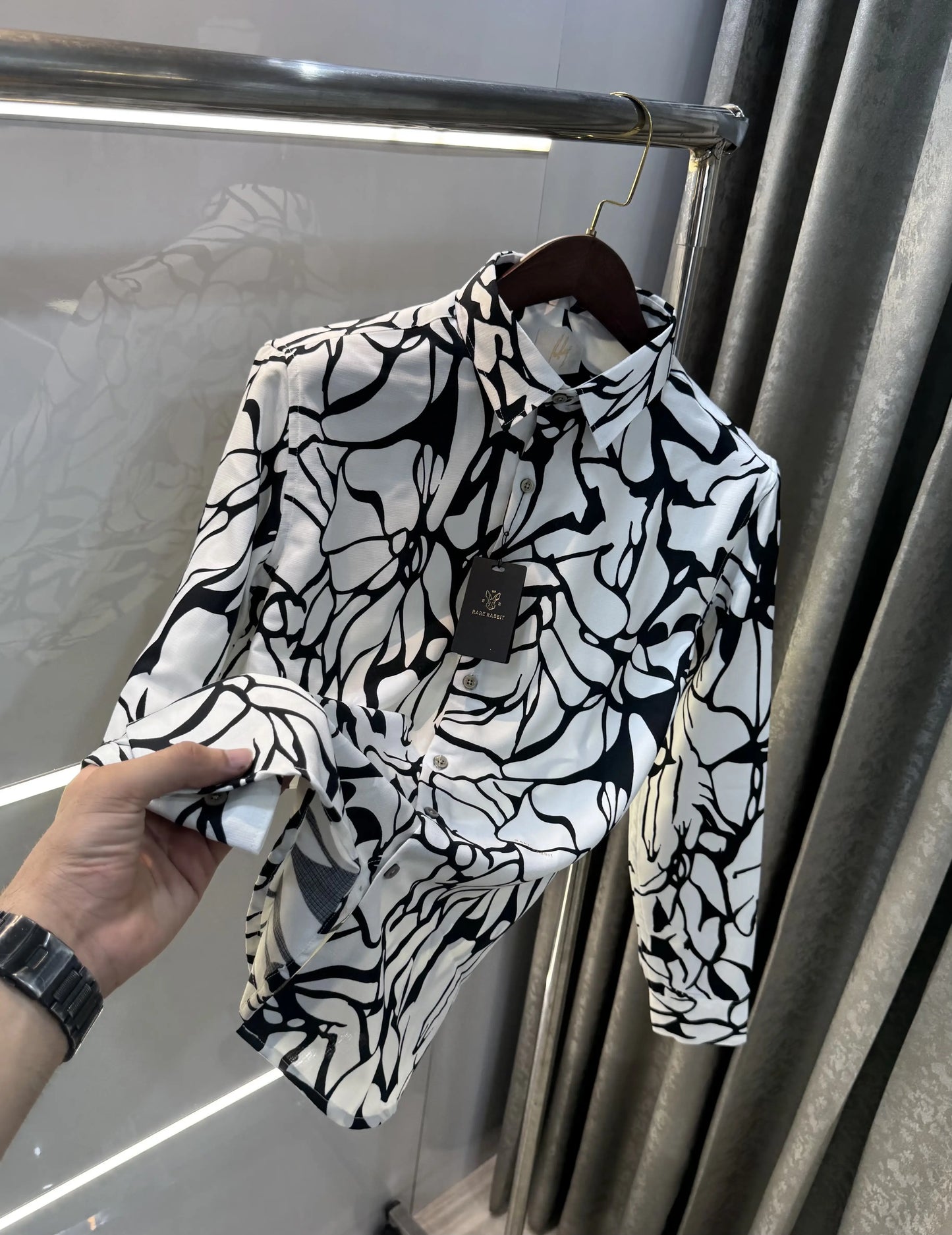 Rare Rabbit White Design Imported Shirt