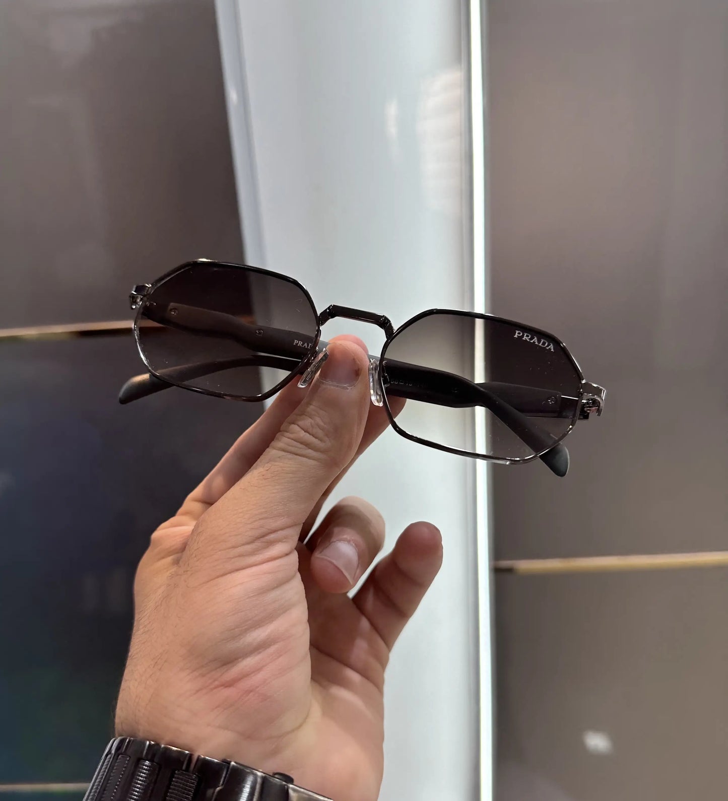 Prada Gunmetal Green Premium Shades 187