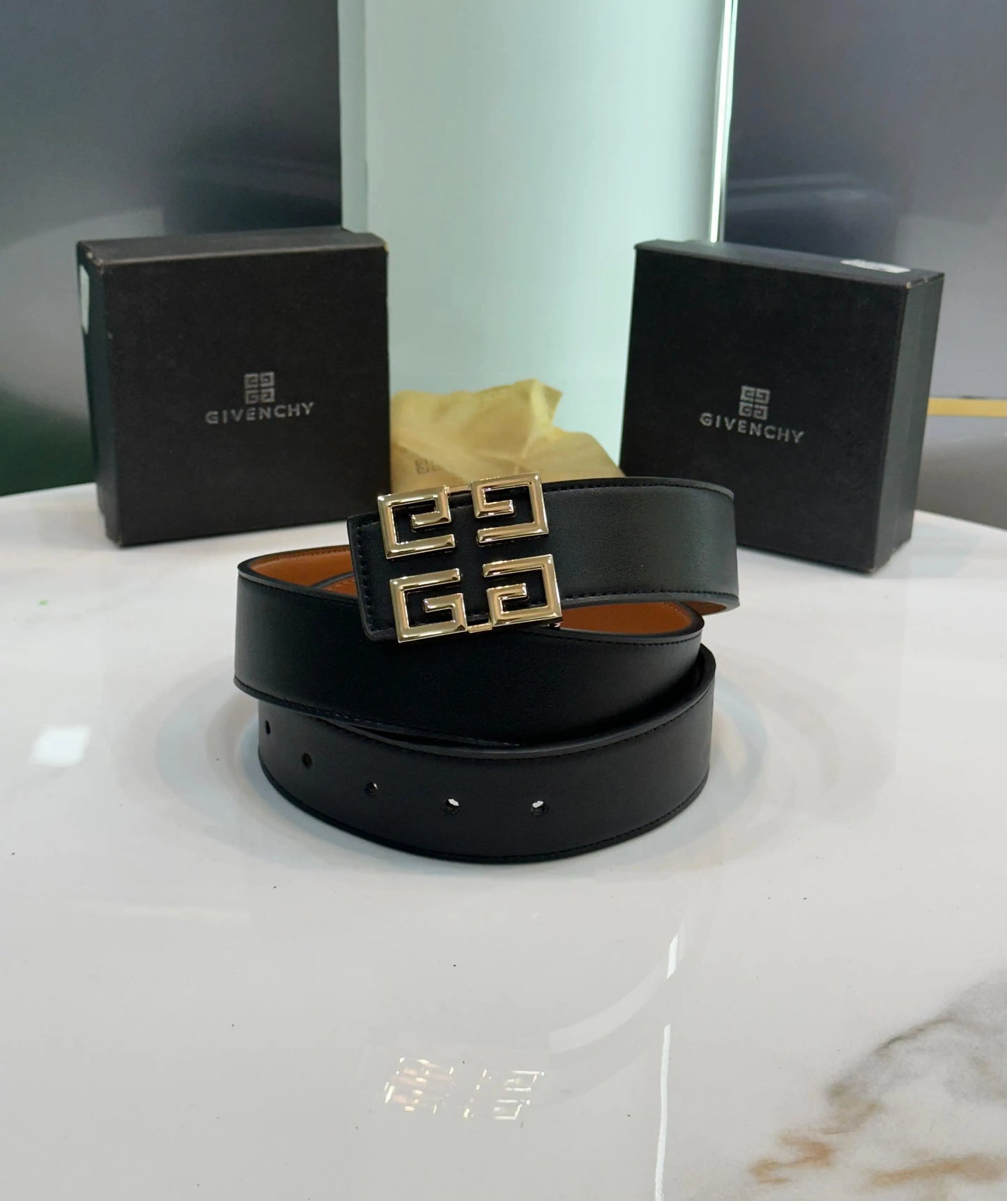 Givench y Gold Black Premium Imported Belt