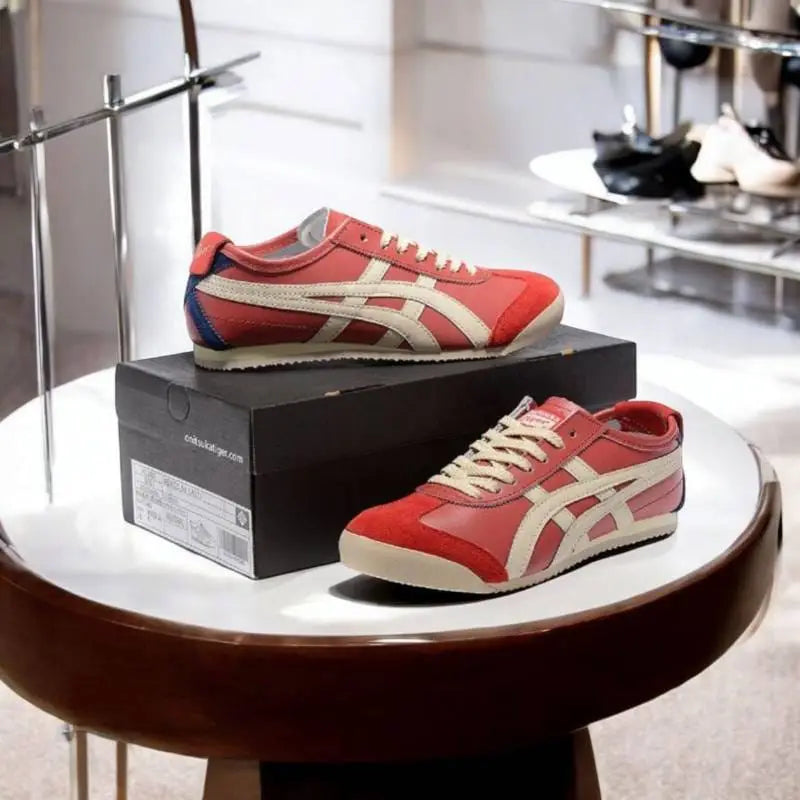 Onitsuk_a Tiger Mexico 66 Red Beige Blue 7A Premium First Copy (D-1834)
