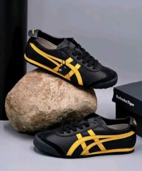 Onitsuk_a Tiger Mexico 66 Black Yellow Sneakers for Girls (D-2016)