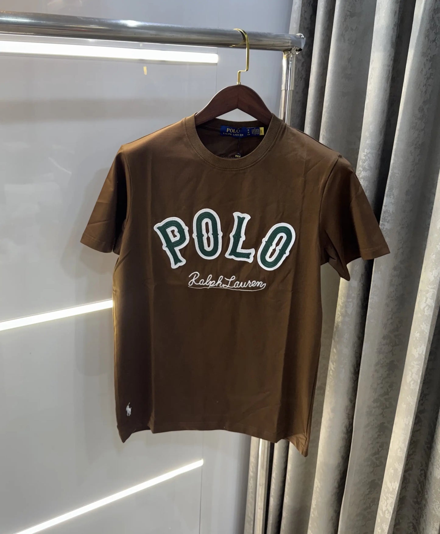 Ralph Lauren Brown Logo Work Premium T-Shirt