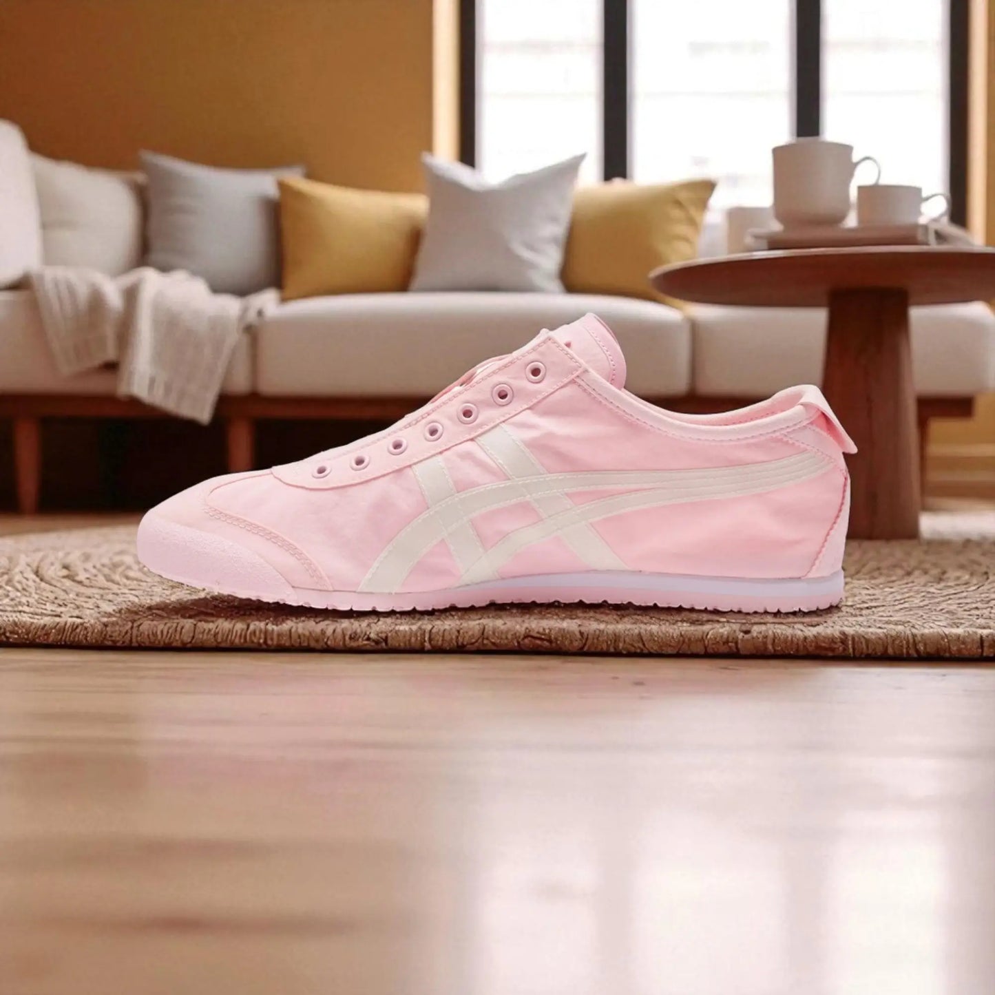 Onitsuk_a Tiger Mexico 66 Slip On - PinkWhite Girls Premium First Copy D-1950