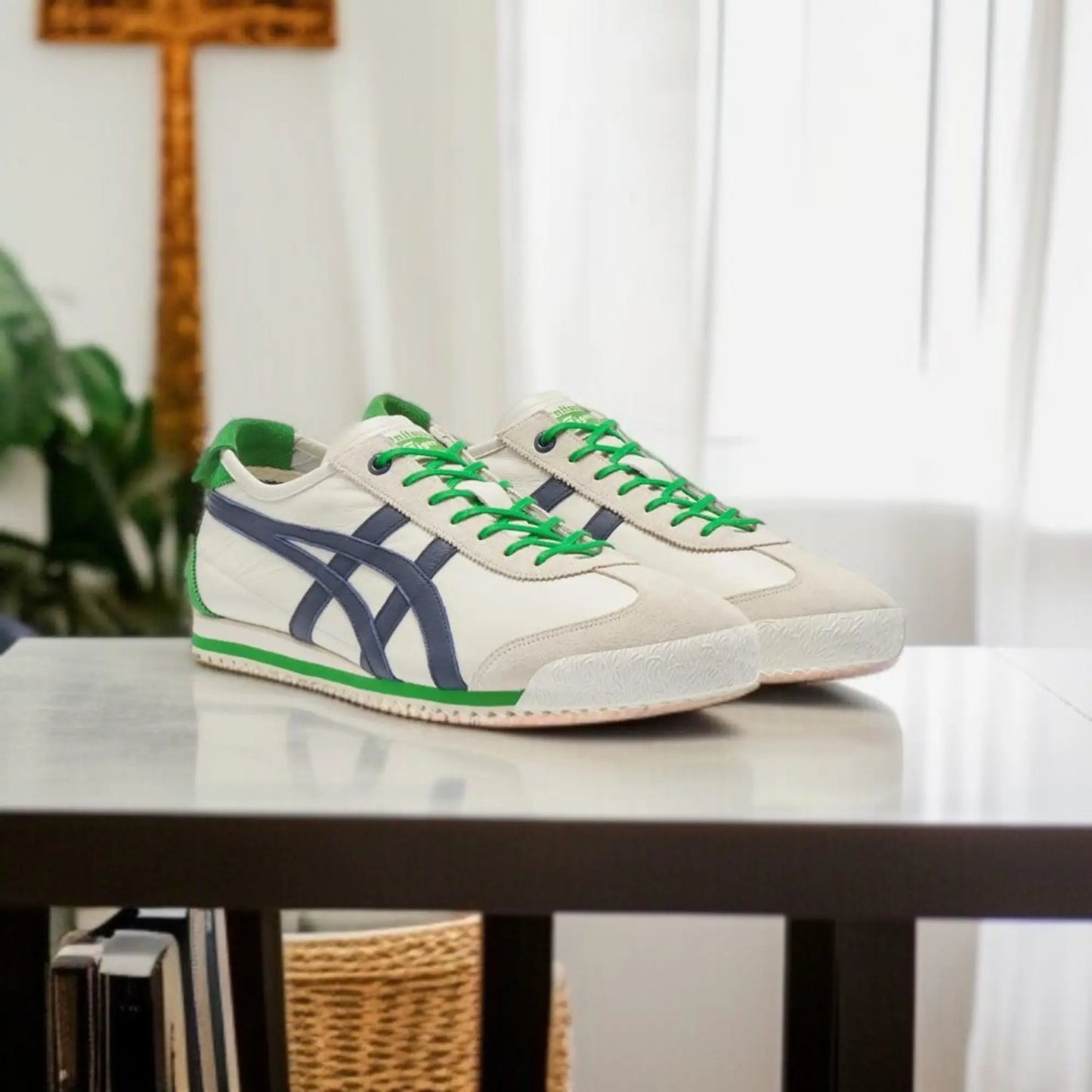 Onitsuk_a Tiger Mexico 66 SD Birch Peacoat Green 7A Premium Sneakers D-1939