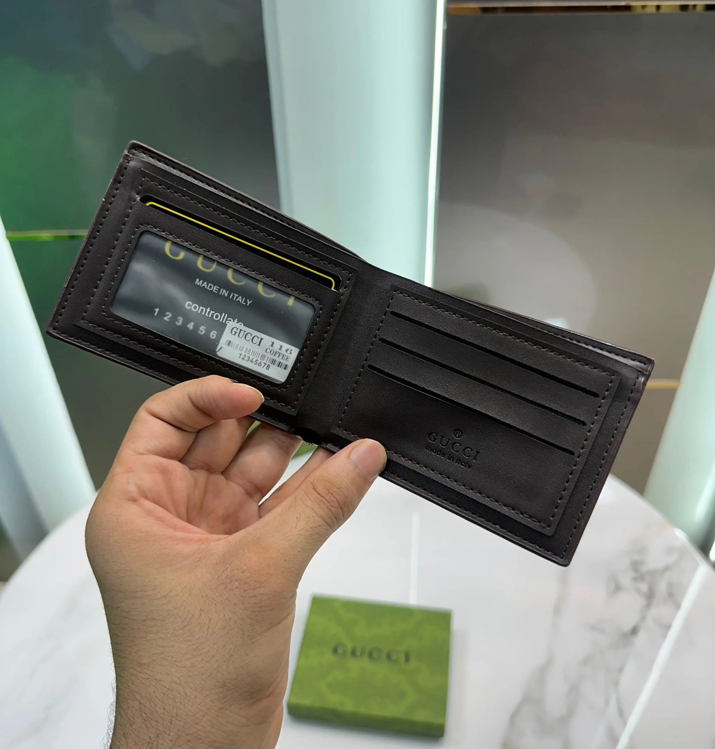 Gucci Black Monogram Premium Wallet