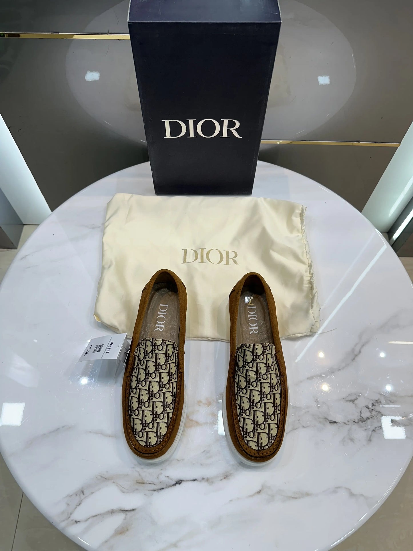 Dior_Monogram Tan Suede Leather Formal Loafer