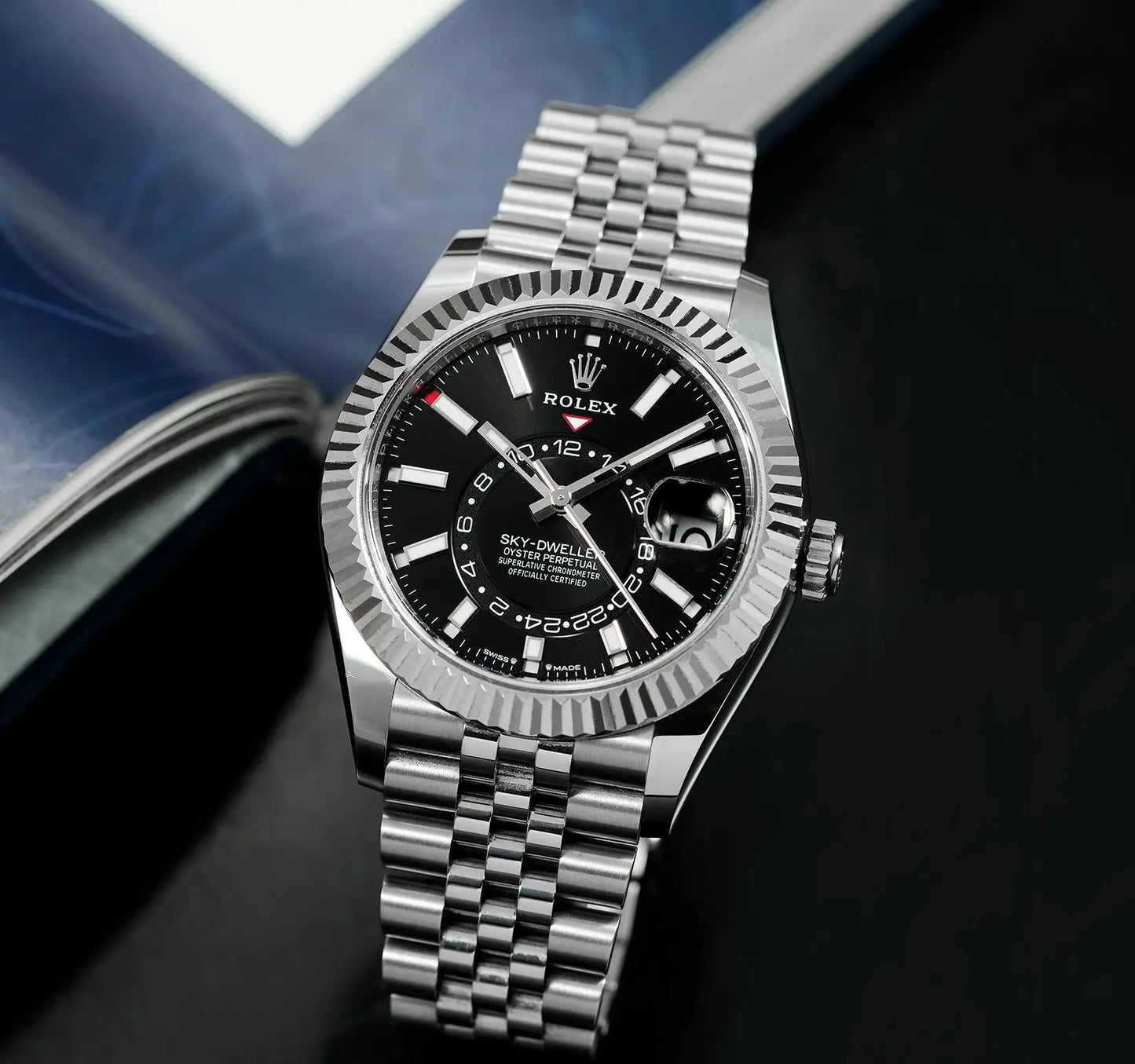 Rolex Sky Dweller Men Black Dail Yz