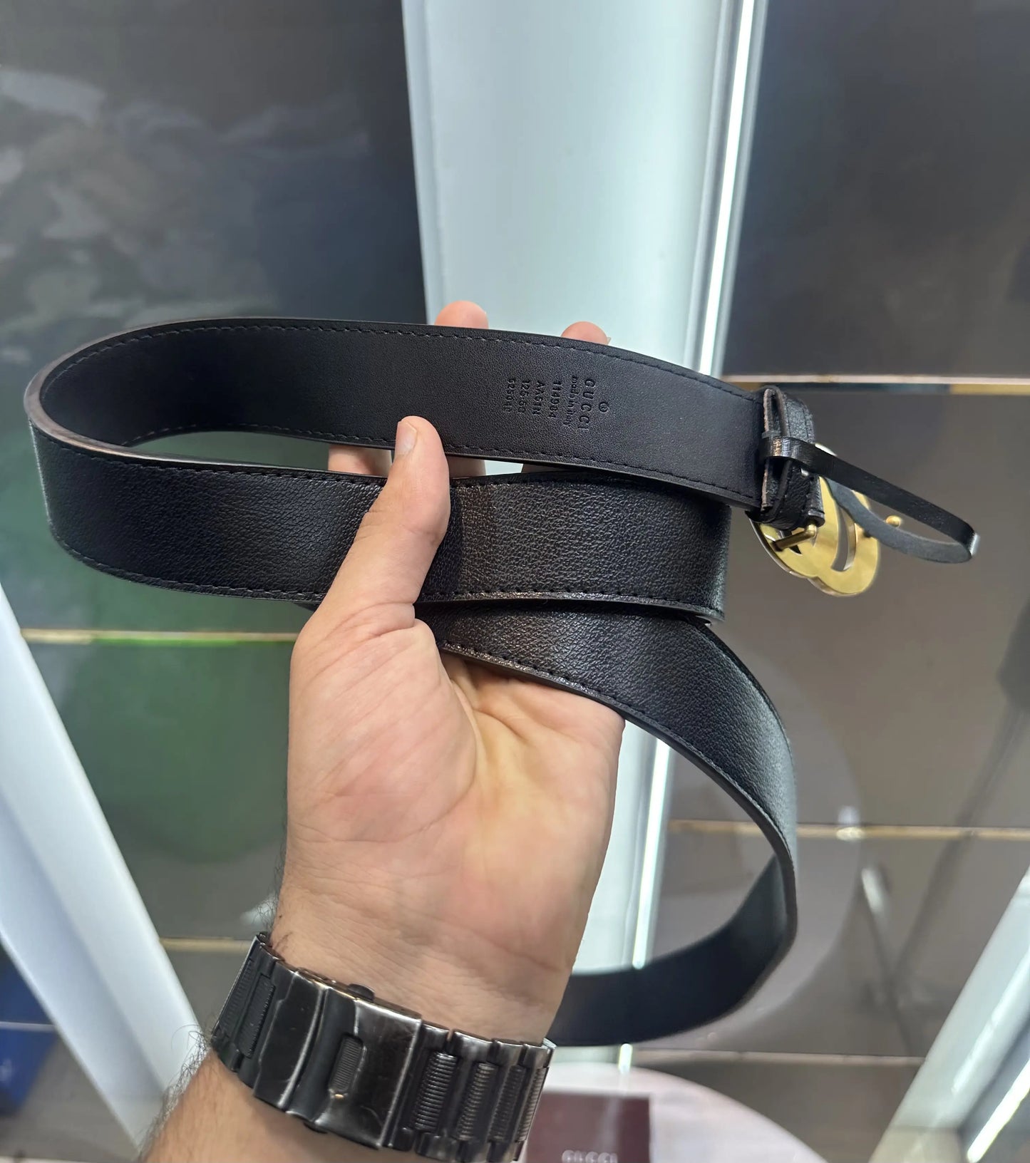 Gucc i Black Gold 222 Premium Imported Belt