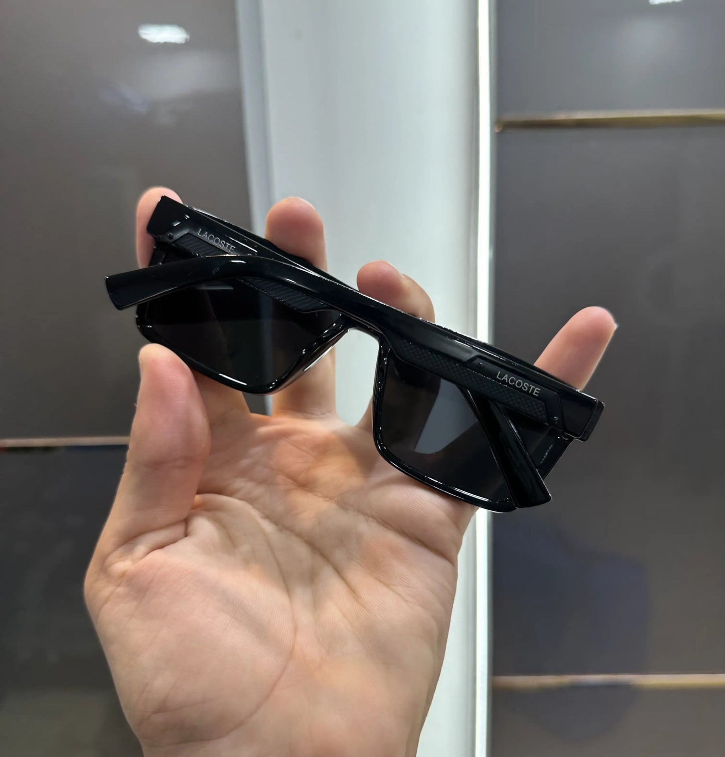 Lacoste All Black Glossy Premium Shades 328