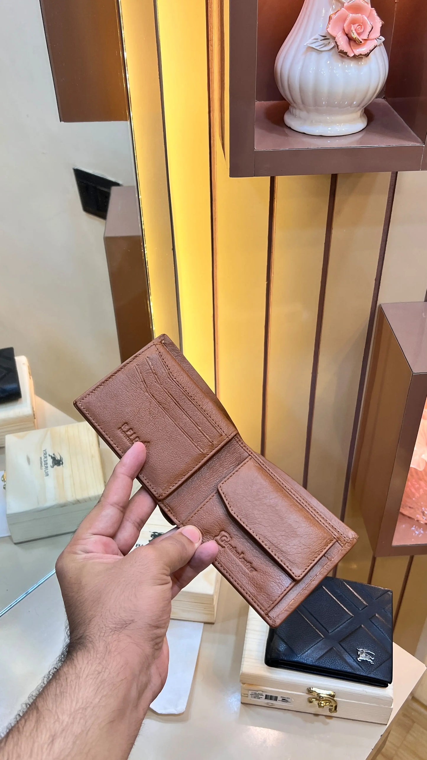 BB BURBERRY PREMIUM QUALITY IMP LEATHER WALLET WITH OG BOX
