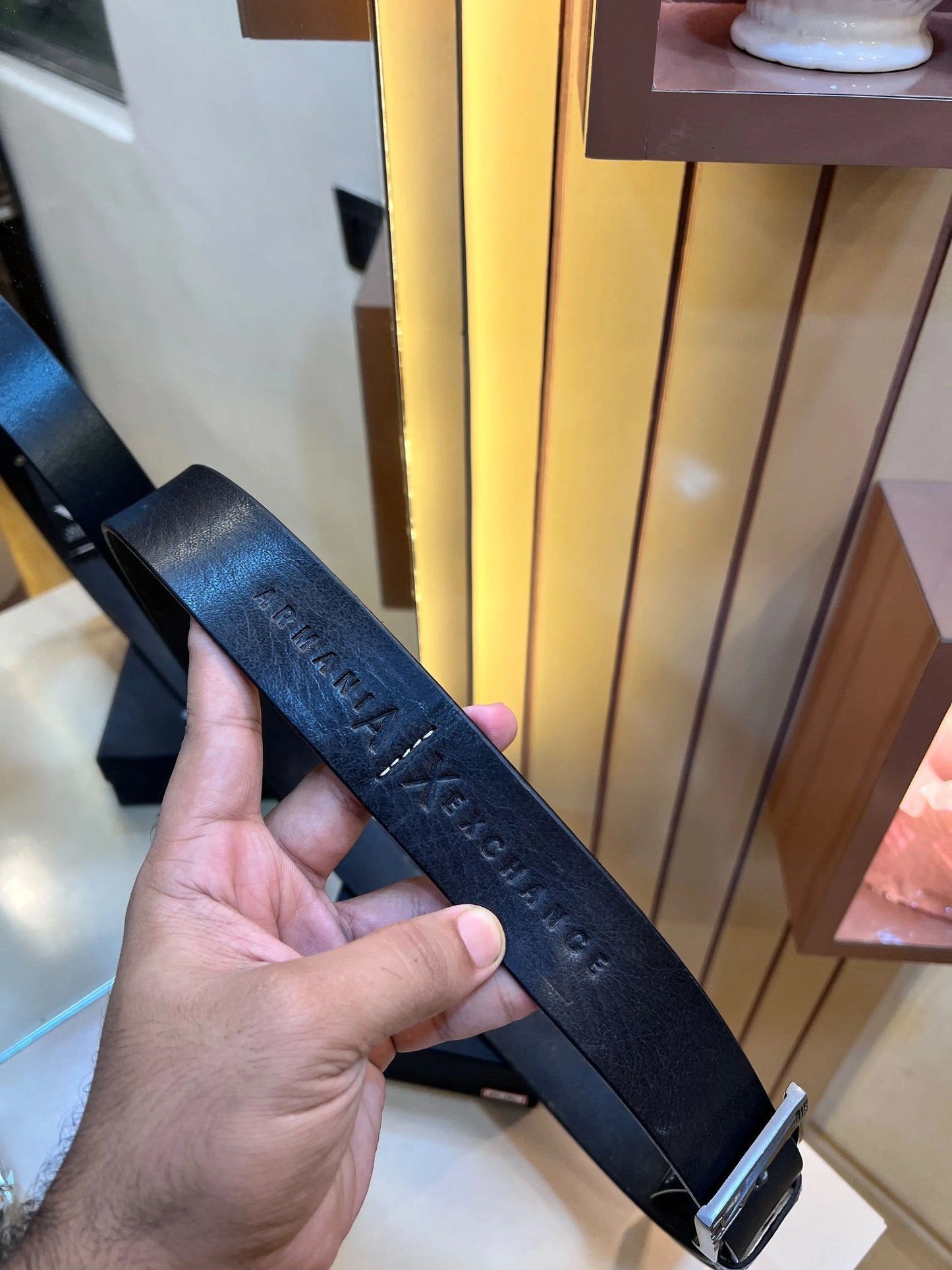 AX ARMANI EXCHANGE PREMIUM QUALITY IMP LEATHER BELTS WITH OG BOX