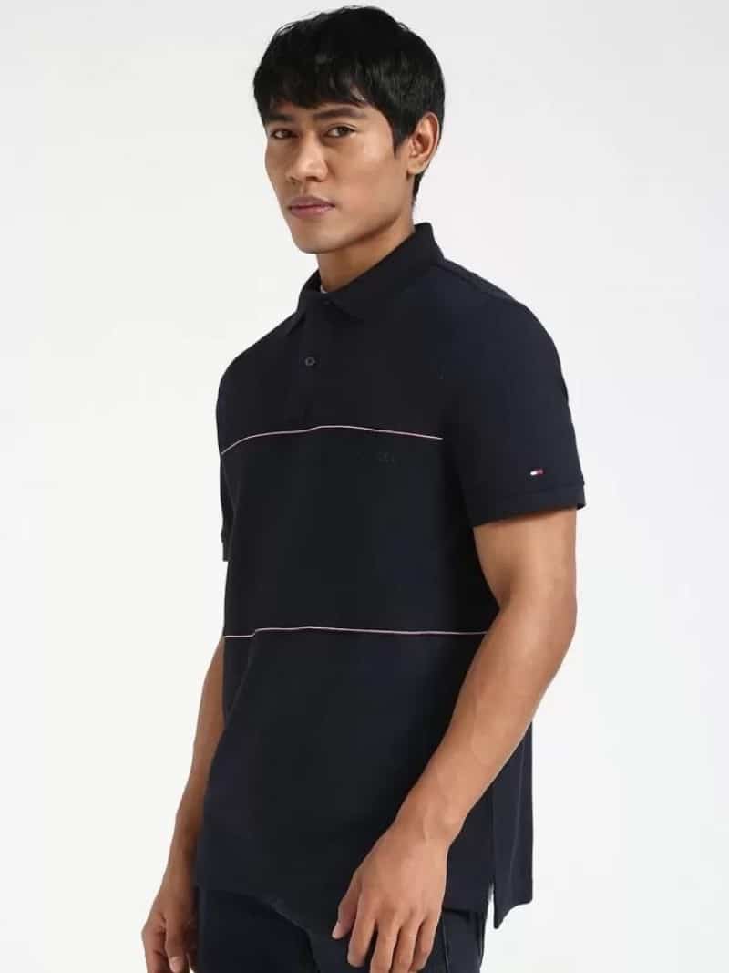 Tomm y Hilfiger Navy Blue Premium Polo T-Shirt
