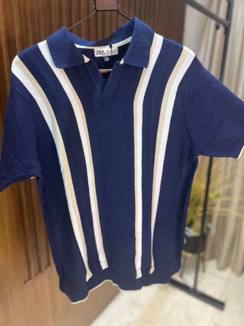 ZAR_A KNITTED POLO T SHIRTS IN PREMIUM NAVY BLUE COLOUR