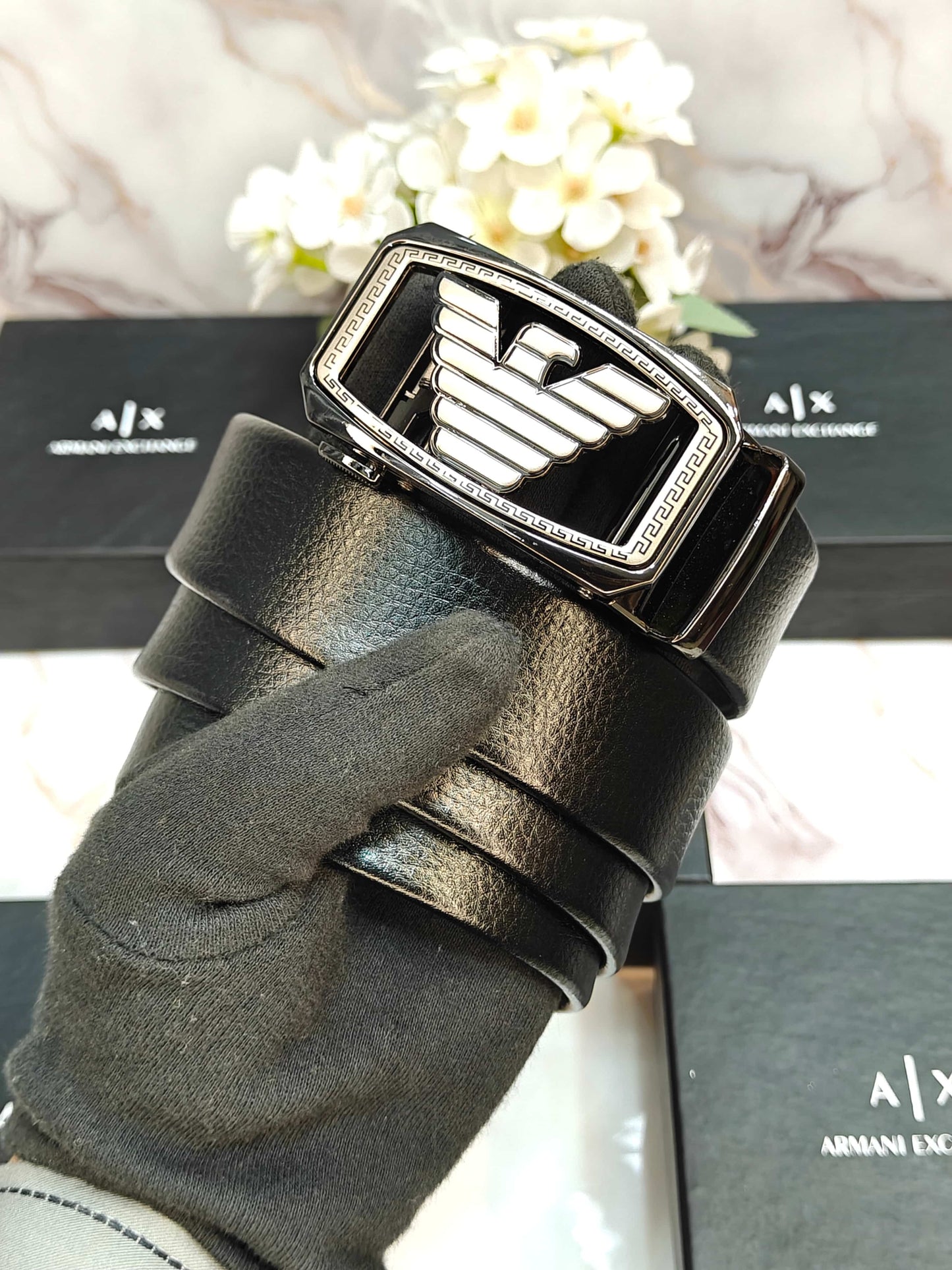 AX @RMAnI EXCHANGE PREMIUM QUALITY AUTO LOCK BELT WITH OG BOX AX-114