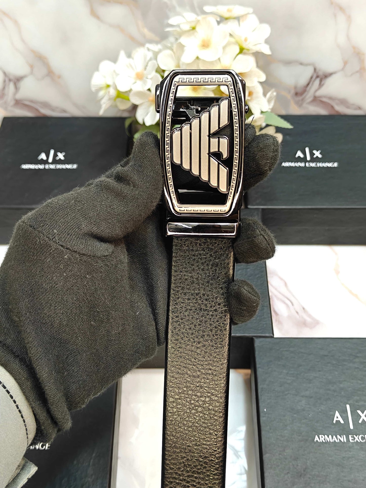 AX @RMAnI EXCHANGE PREMIUM QUALITY AUTO LOCK BELT WITH OG BOX AX-114