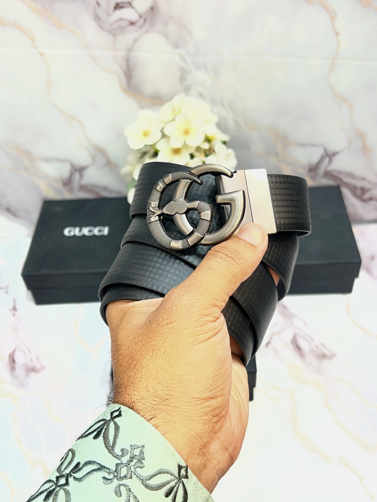 GG GUCcI. SNAKE PREMIUM QUALITY IMPORTED REVERSIBLE BELT WITH OG BOX! GG-618