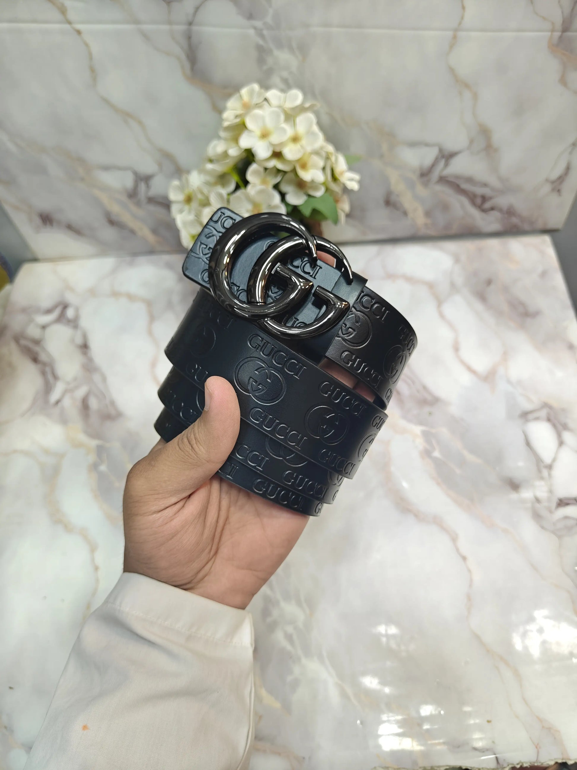 GG GUCCI PREMIUM QUALITY IMP LEATHER BELT WITH OG BOX GG-620