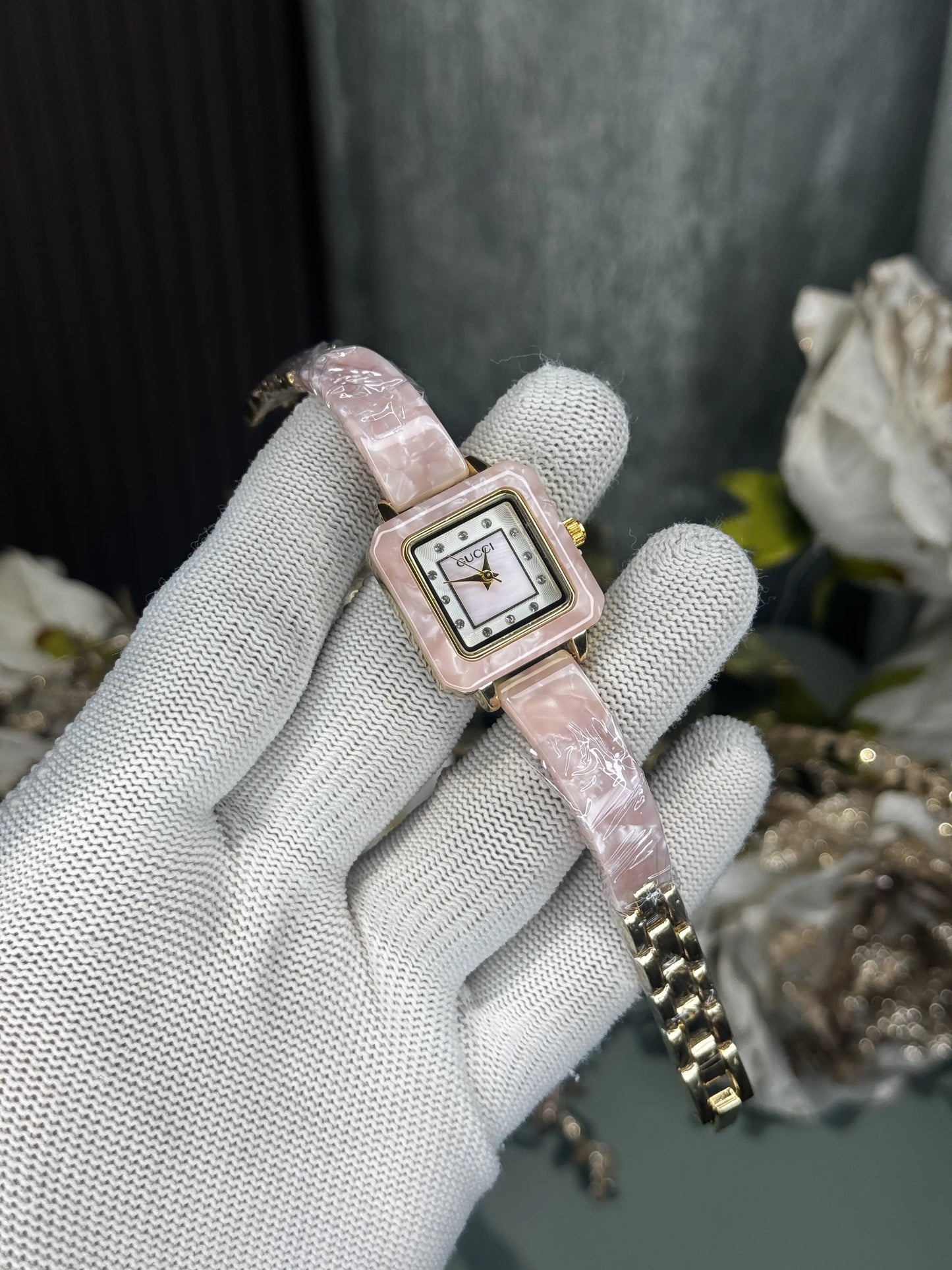 Gucci Gold Pink Premium Ladies Watch