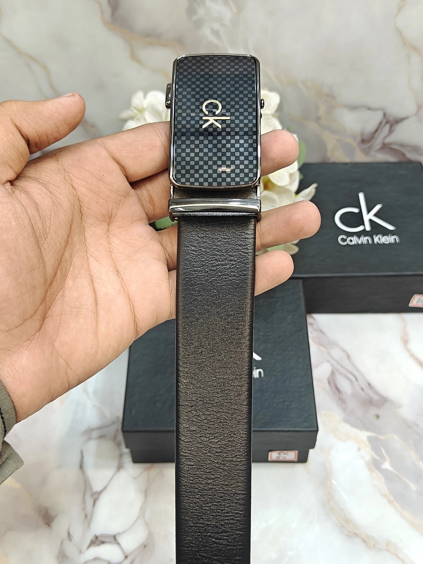 CK CALVIN KLEIN PREMIUM QUALITY AUTOLOCK BELT WITH OG BOX CK-513