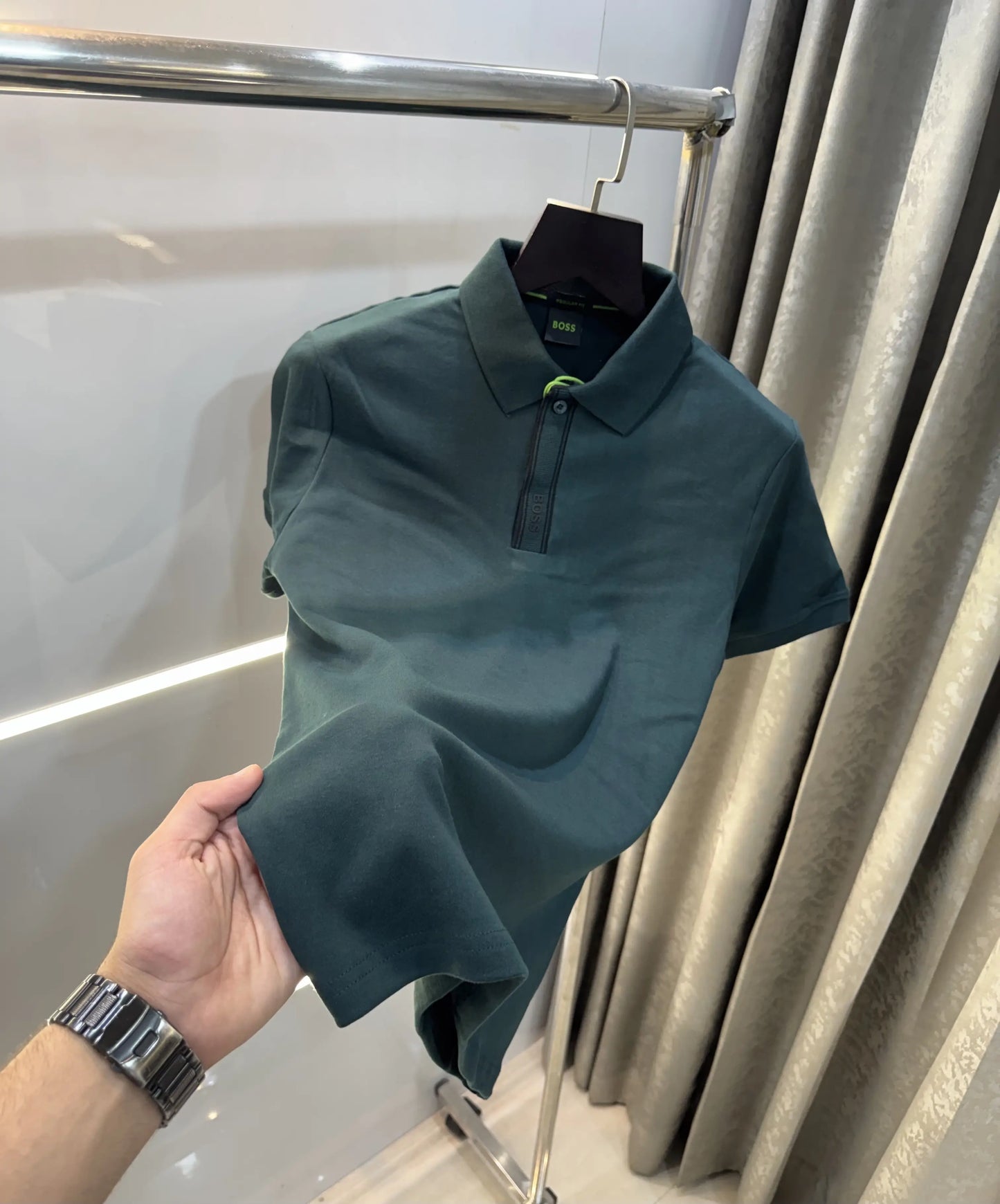 Hugo Boss Bottle Green Premium Polo T-Shirt