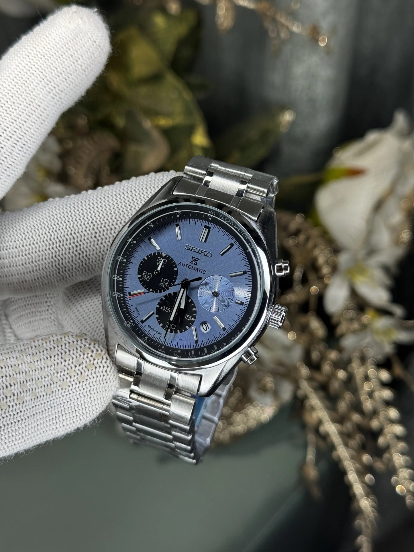 Seiko Chronograph Silver Tiffany Premium Watch