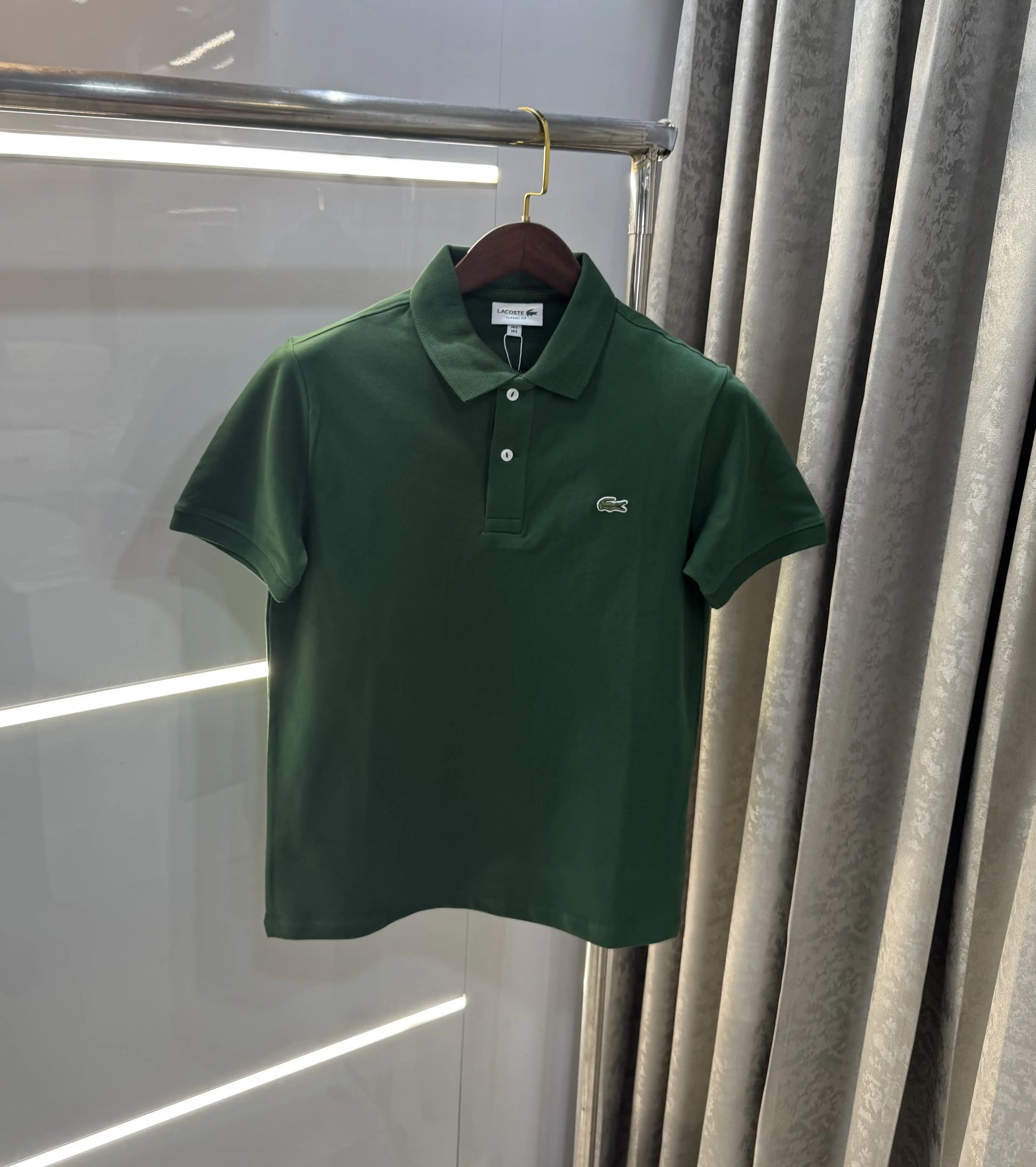 Lacost e Olive Embroidery Logo Premium Polo T-Shirt