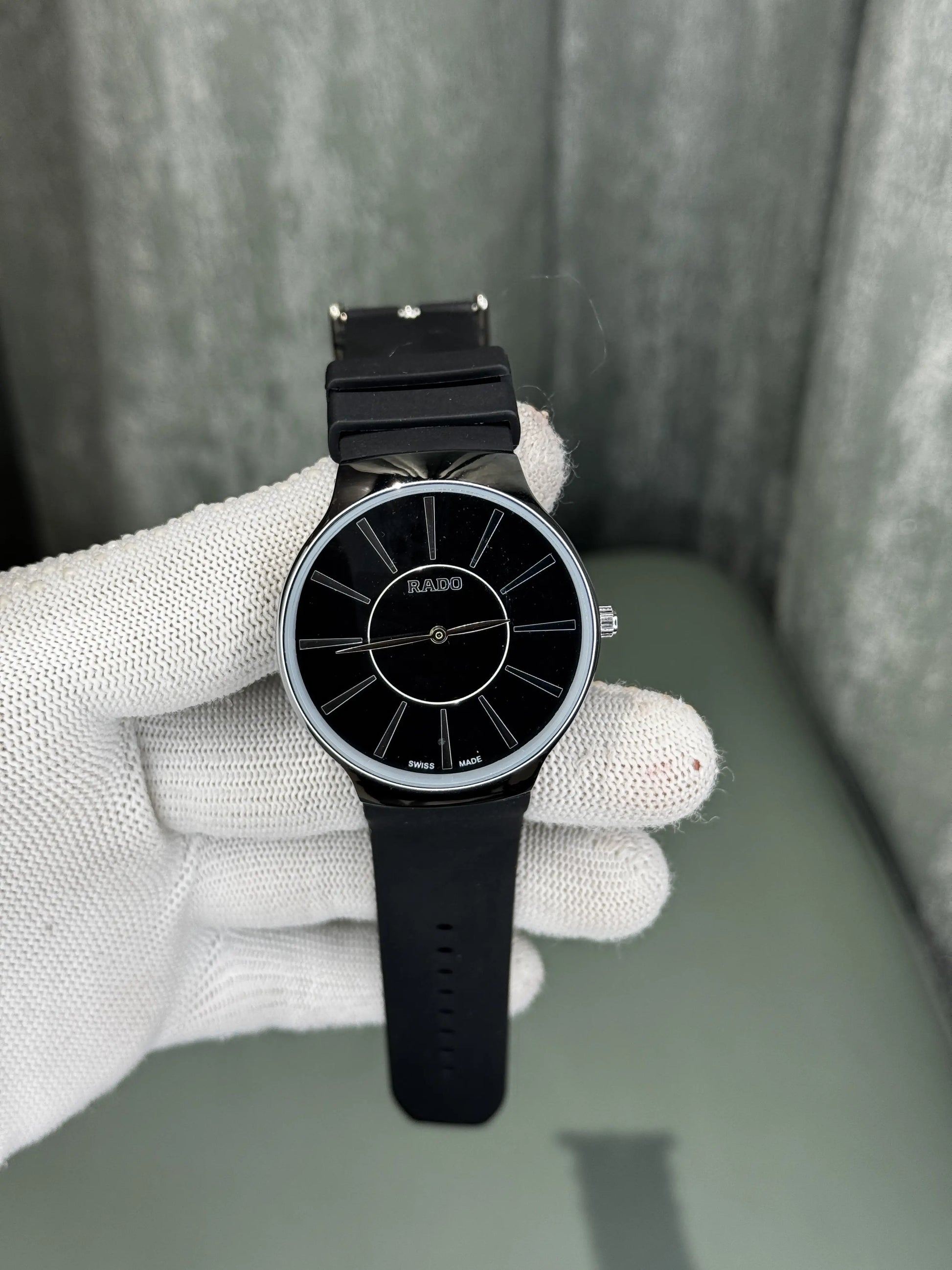 Rado Silver Black Premium Quartz Watch
