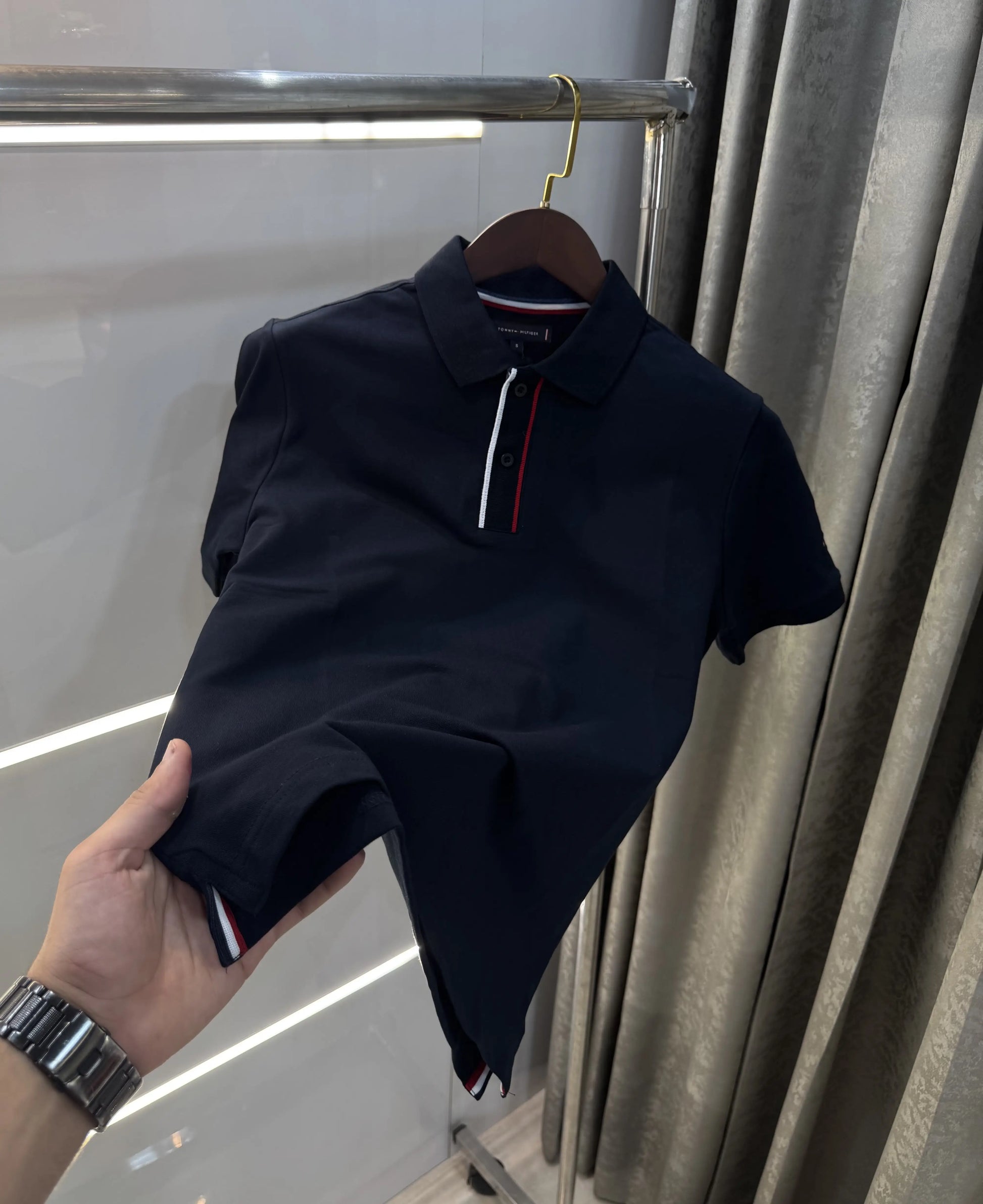 Tommy Hilfiger Navy Blue Premium Polo T-shirt