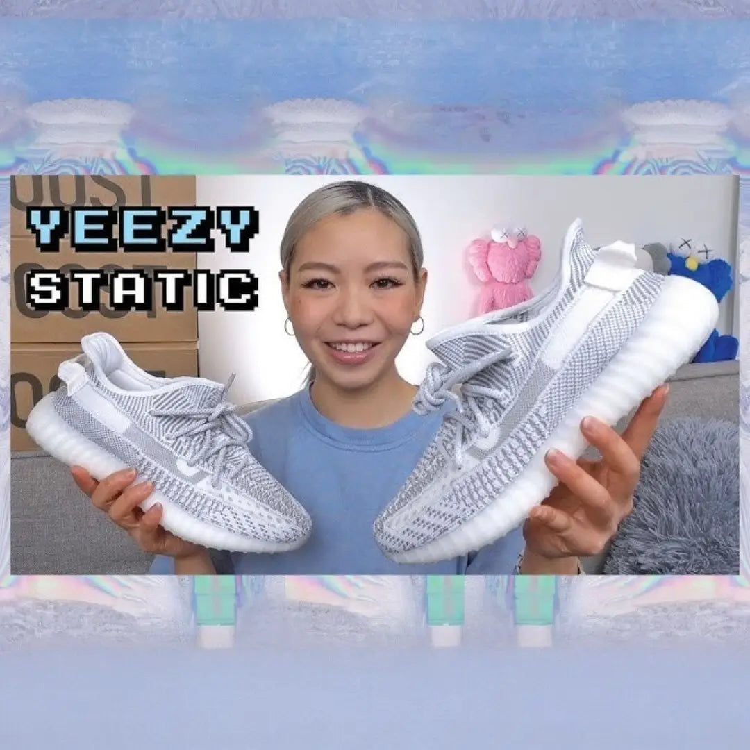 Adidas Yeezy 350 V2 Static Reflective Girls  Semi UA 7A Quality Full Kit Accessories (D-2062)