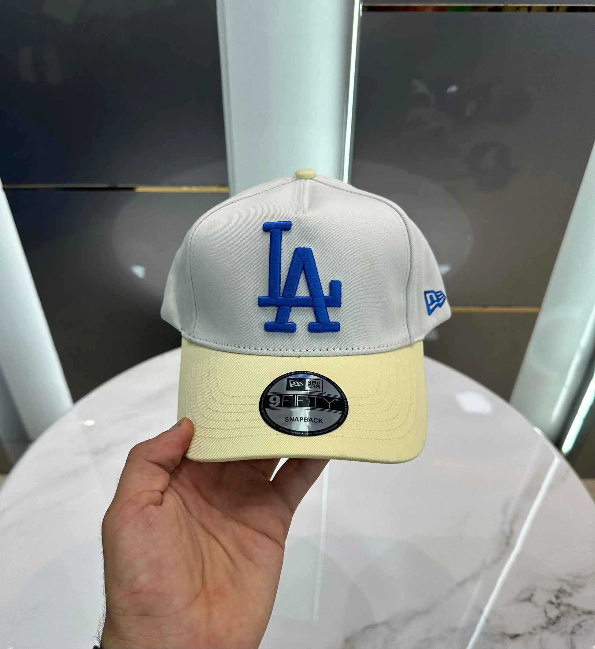 LA Grey Yellow Imported Cap