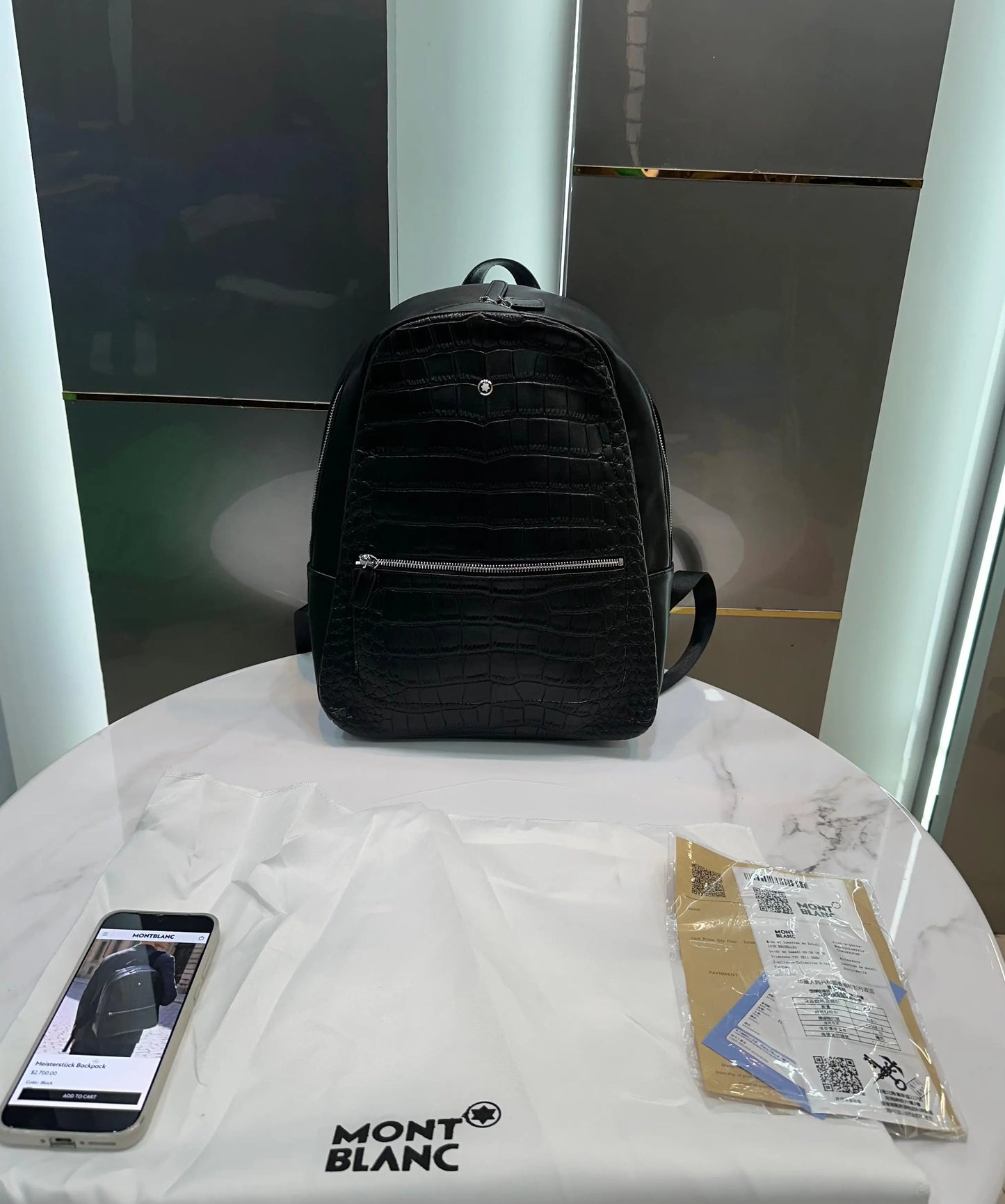 Mont Blan c Black Luxury Imported BackPack
