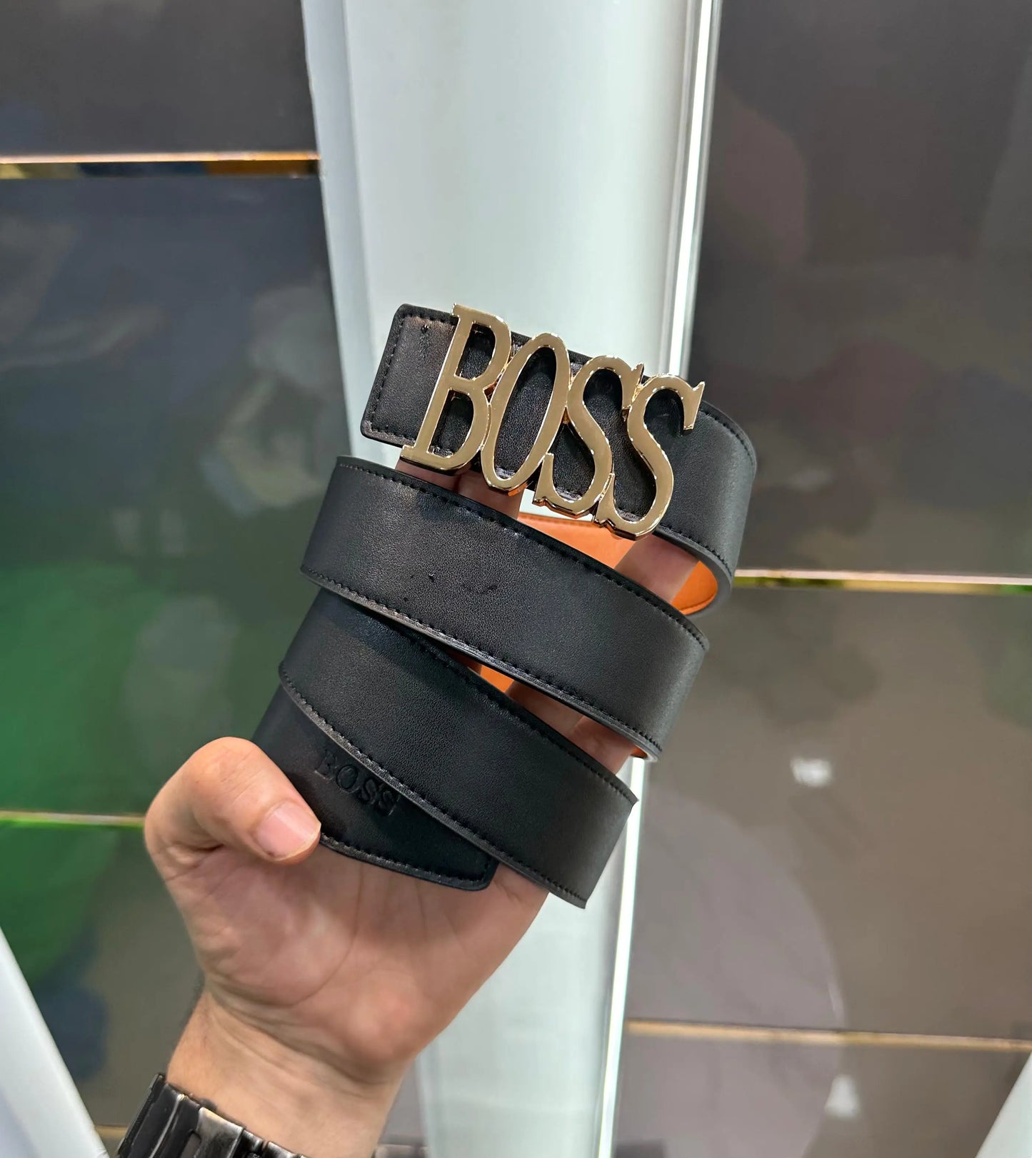 Hugo Bos s Gold 002 Premium Imported Belt
