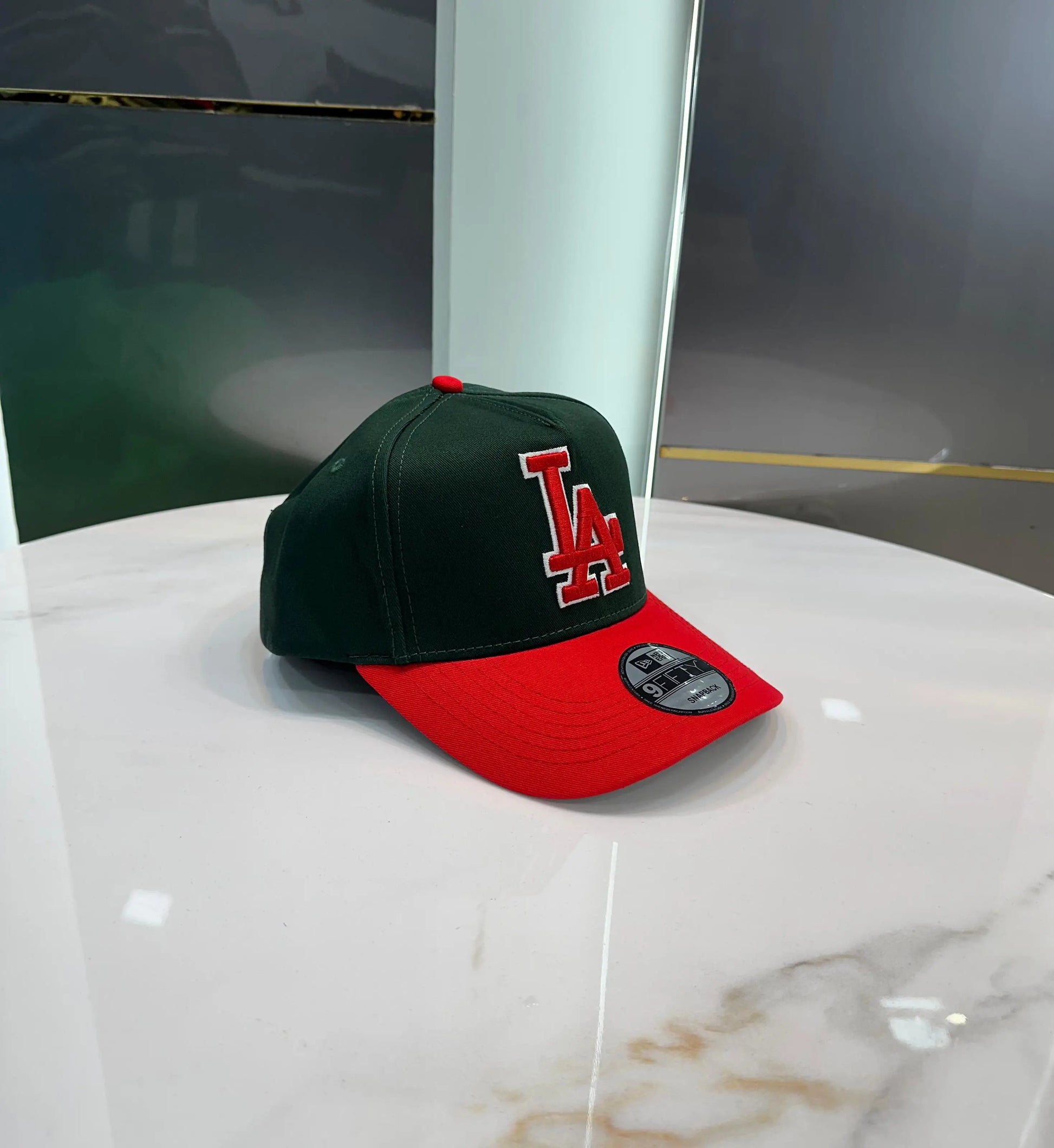 LA Bottle Green Red Imported Cap