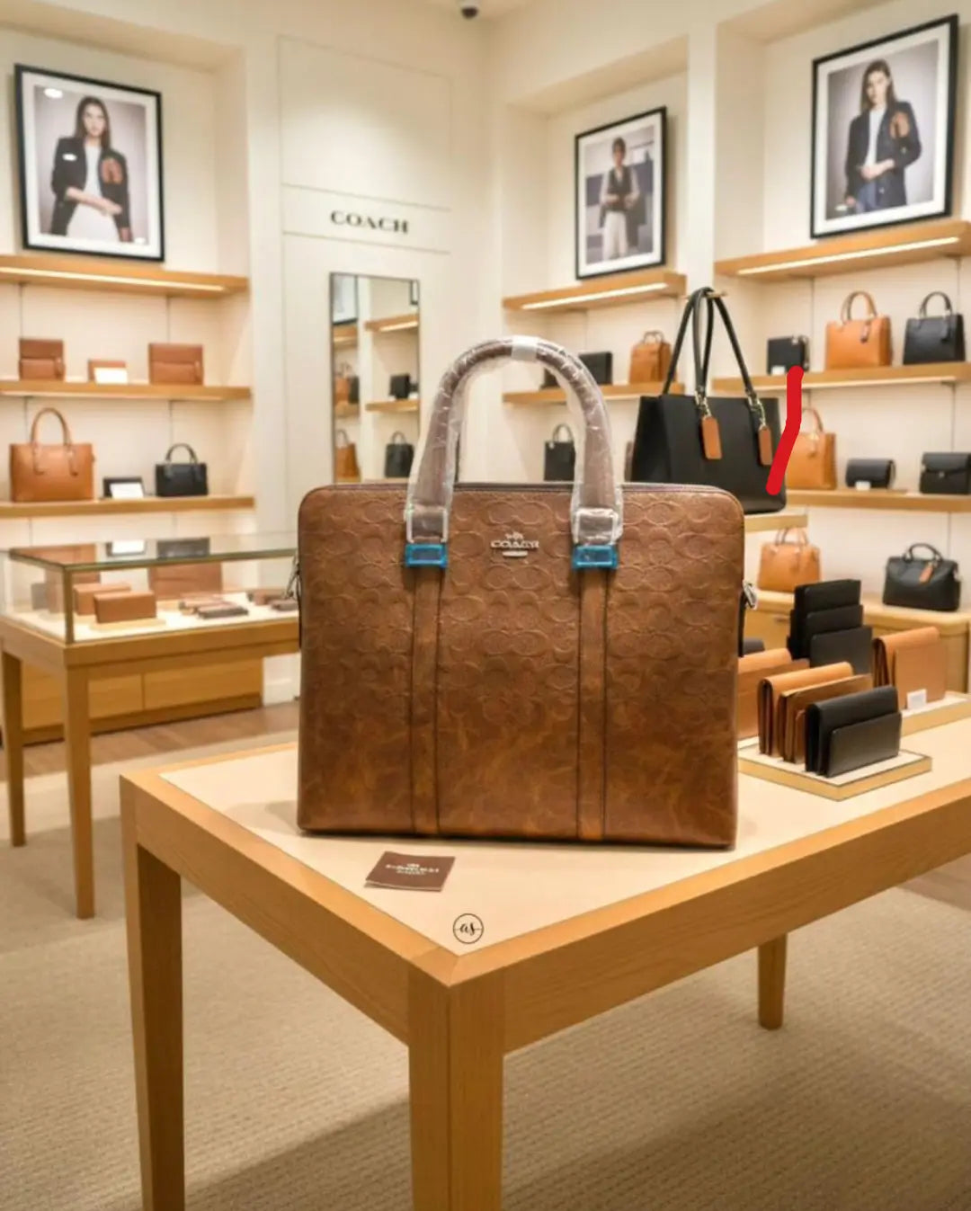 Coac h Brown Monogram Luxury Premium Imported Laptop Bag