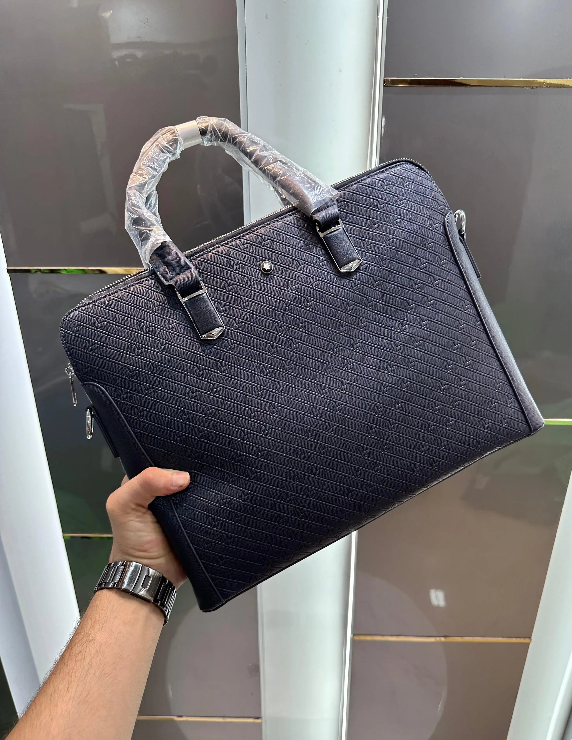 Mont Blan c Blue Luxury Premium Imported Laptop Bag