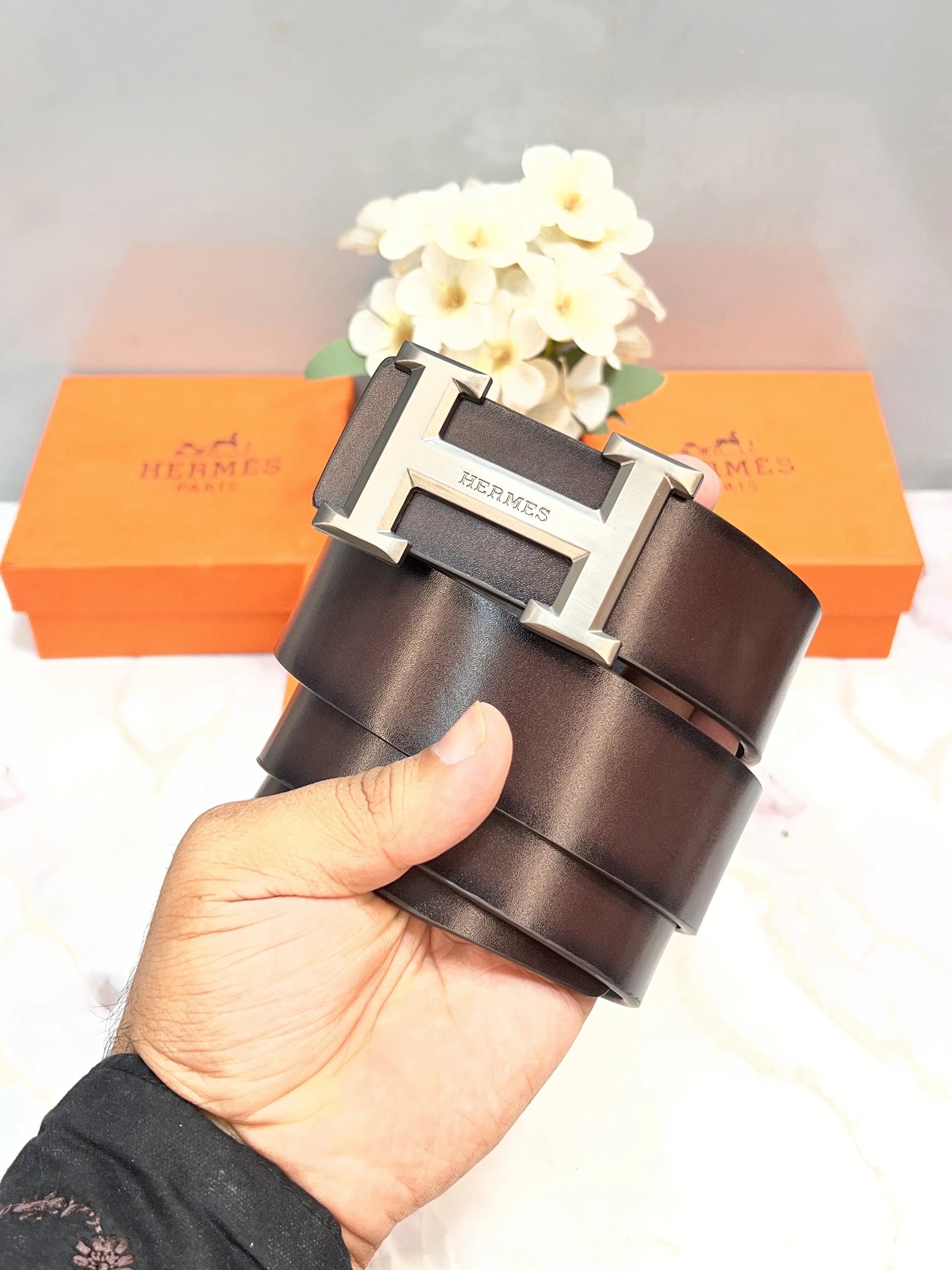 HERMES PREMIUM QUALITY IMPORTED LEATHER BELT WITH OG BOX